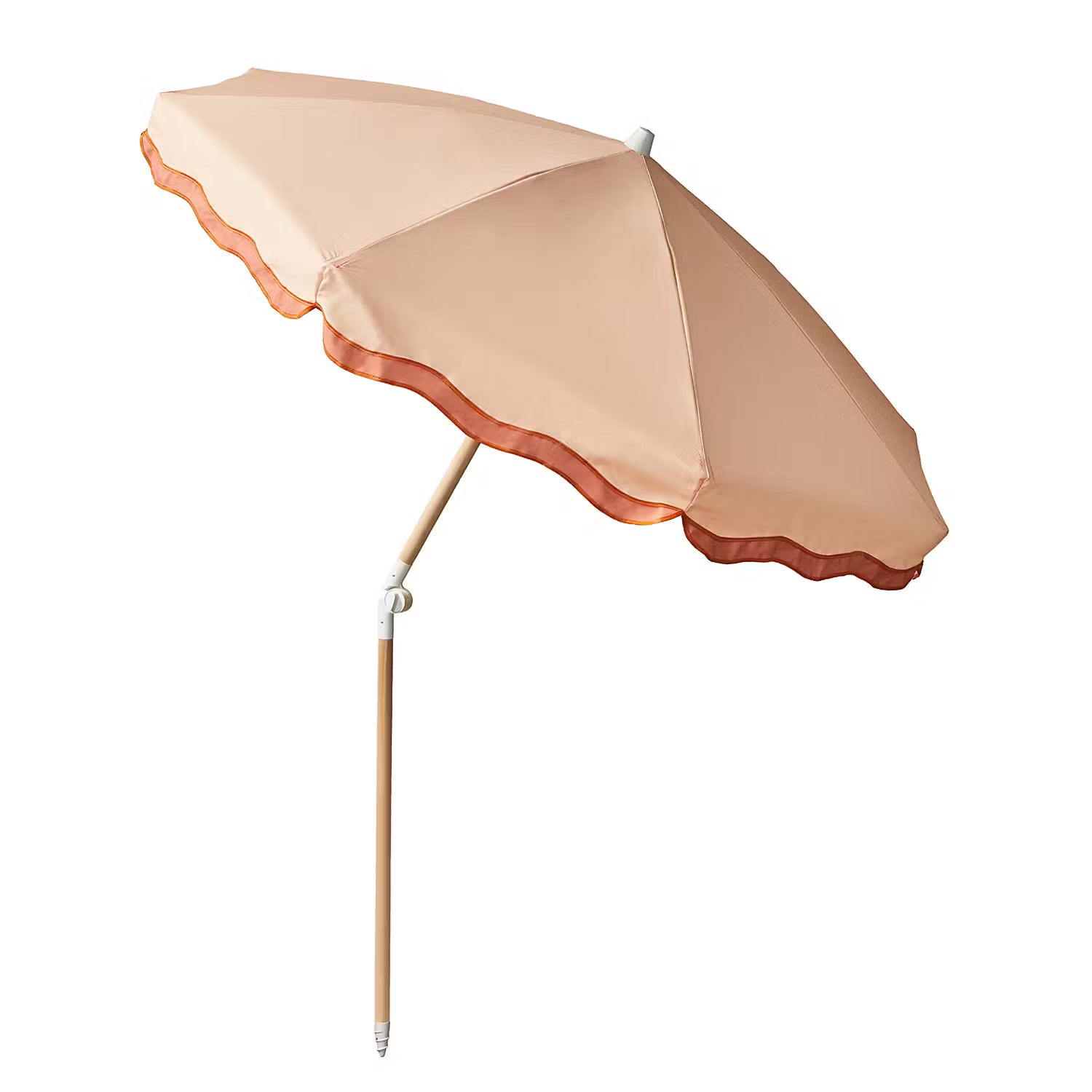 LA VACANZA Sonnenschirm - Buchenholz / Polyester / Baumwolle - Apricot