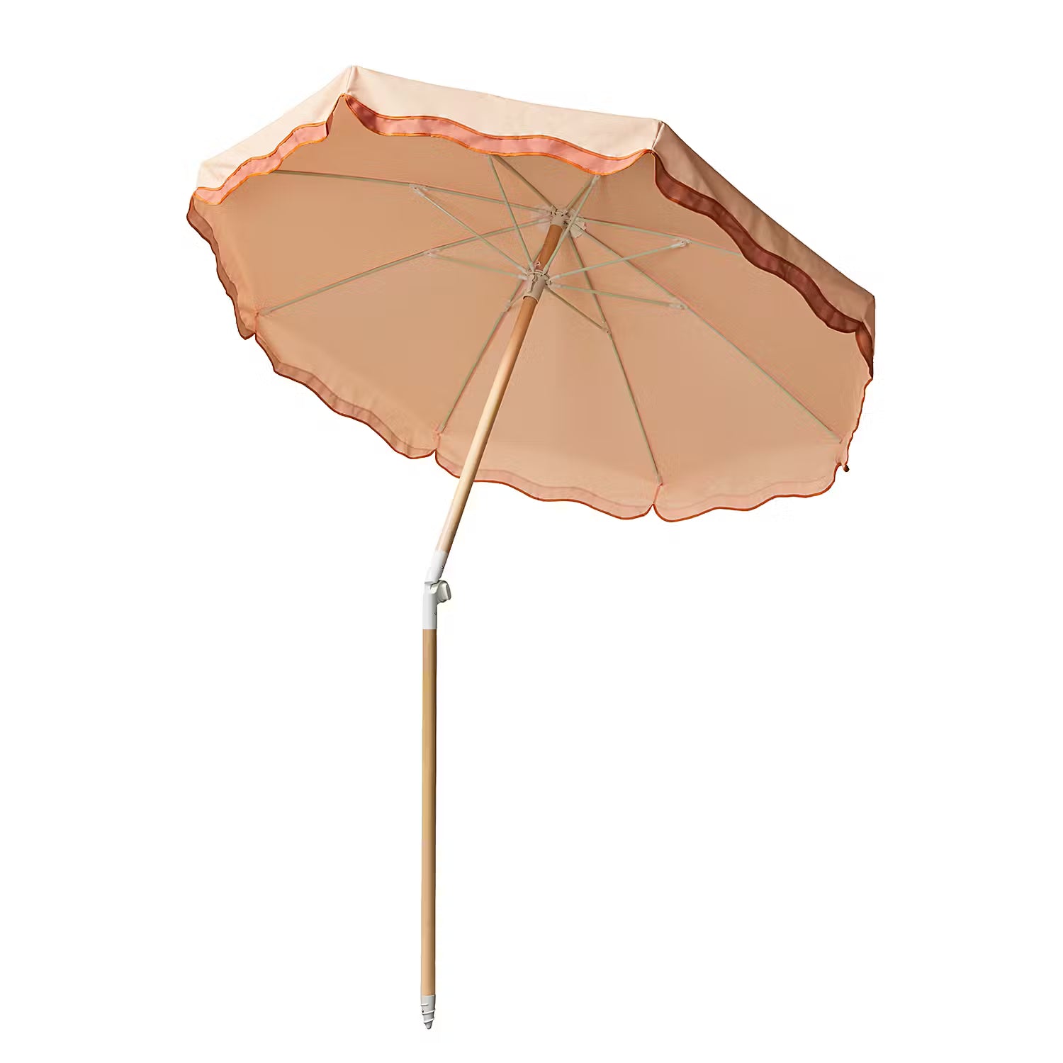 LA VACANZA Sonnenschirm - Buchenholz / Polyester / Baumwolle - Apricot