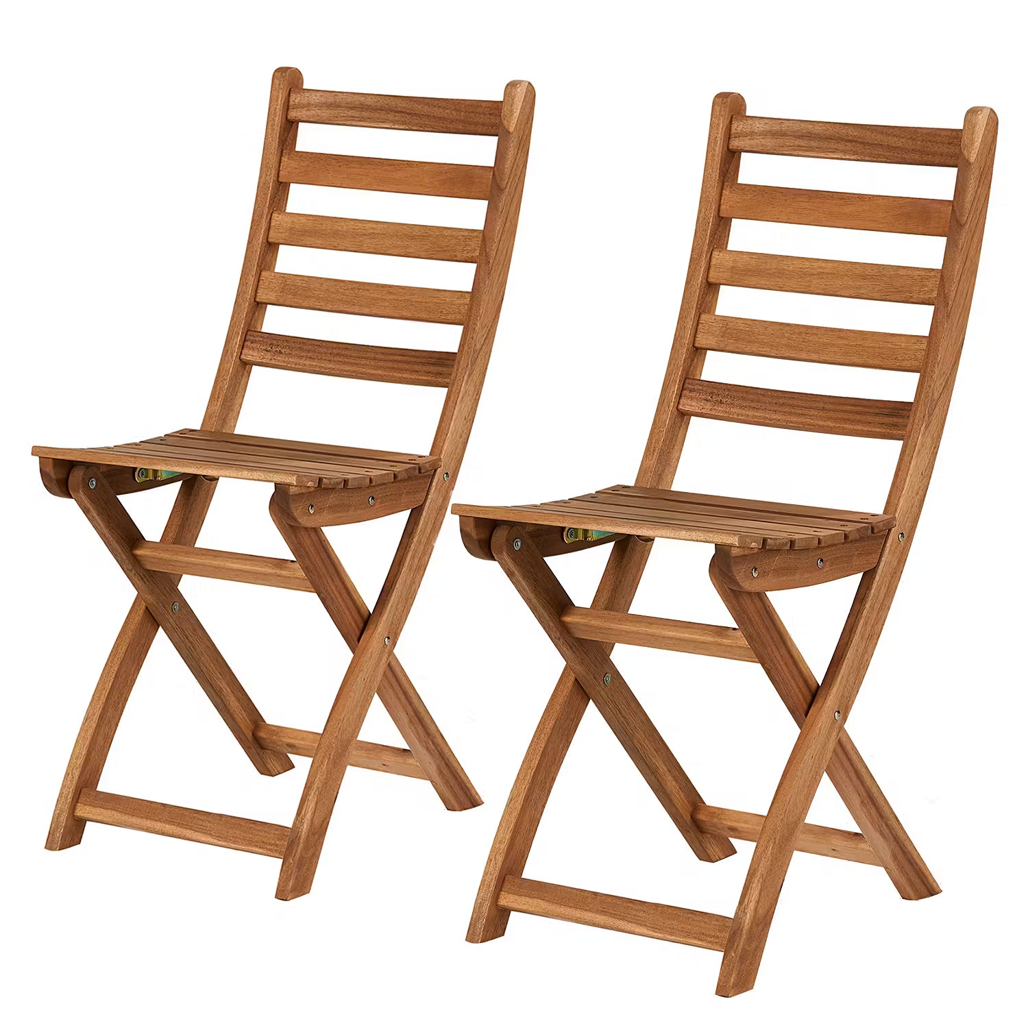 LODGE Gartenstuhl 2er-Set - FSC®-zertifiziertes Akazienholz - Braun
