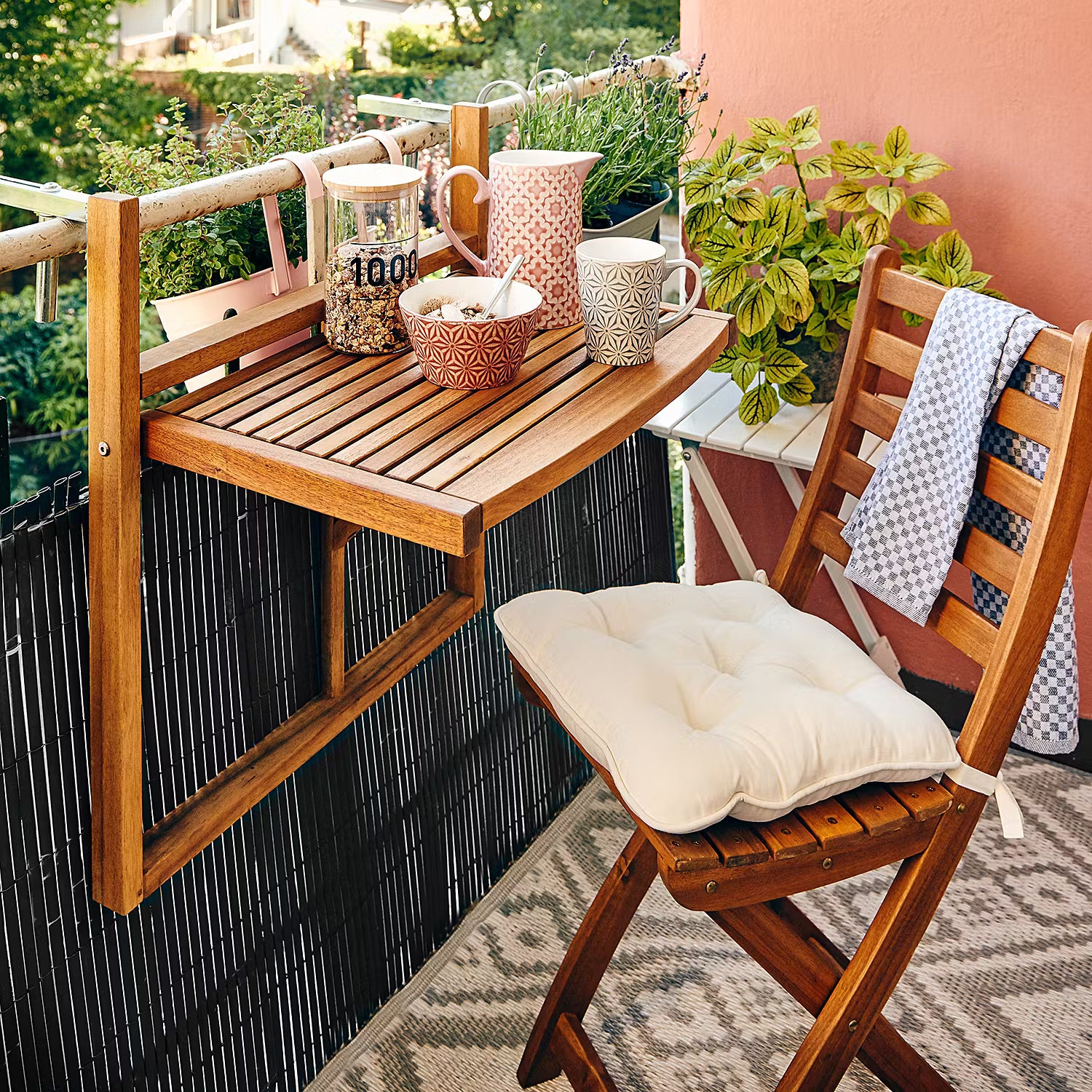 LODGE Gartenstuhl 2er-Set - FSC®-zertifiziertes Akazienholz - Braun