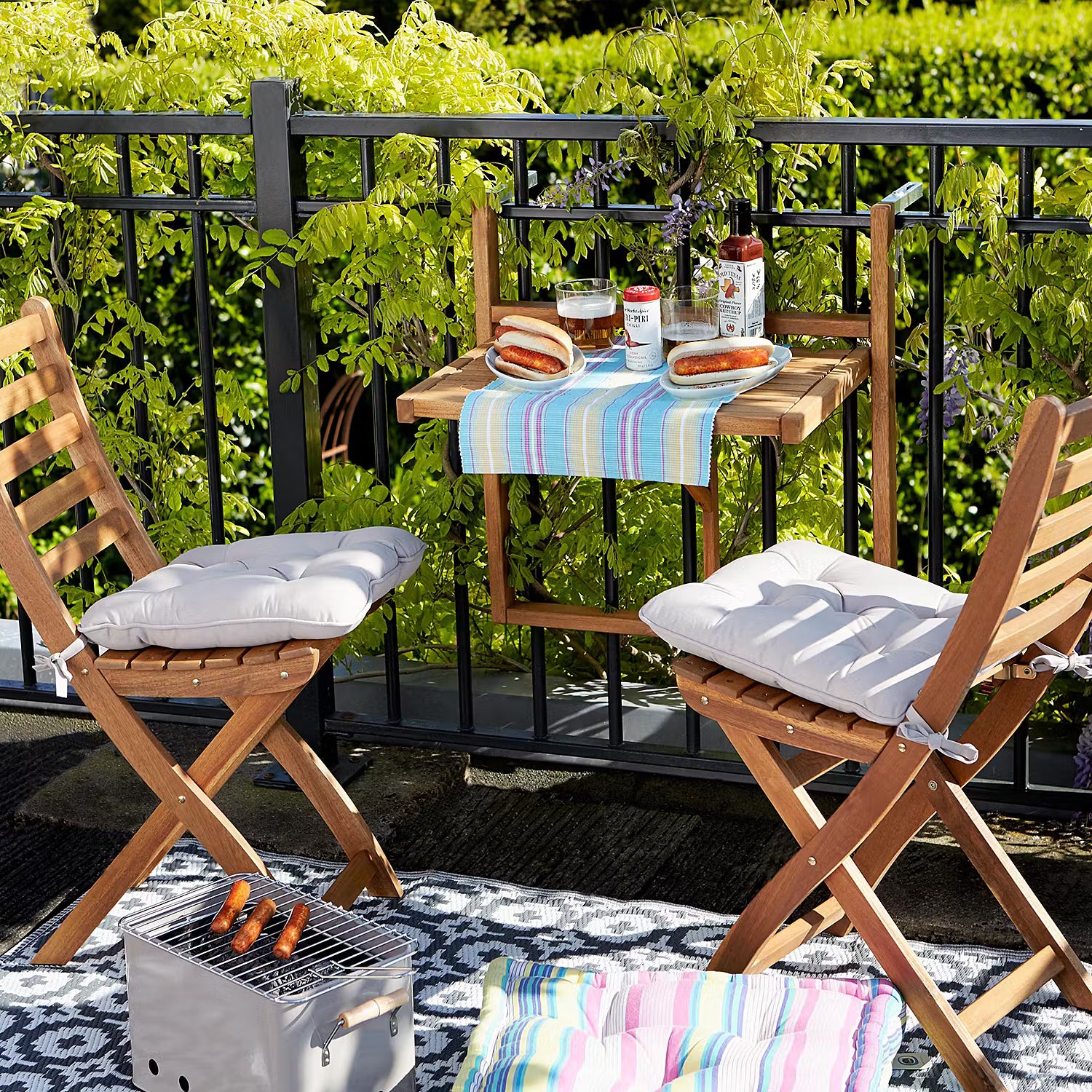 LODGE Gartenstuhl 2er-Set - FSC®-zertifiziertes Akazienholz - Braun