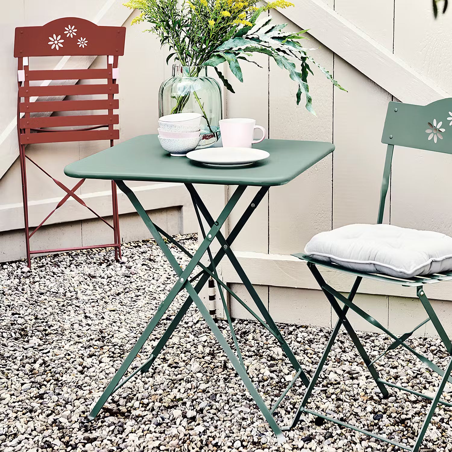 DAISY JANE Gartenstuhl 2er-Set - Eisen - Mint