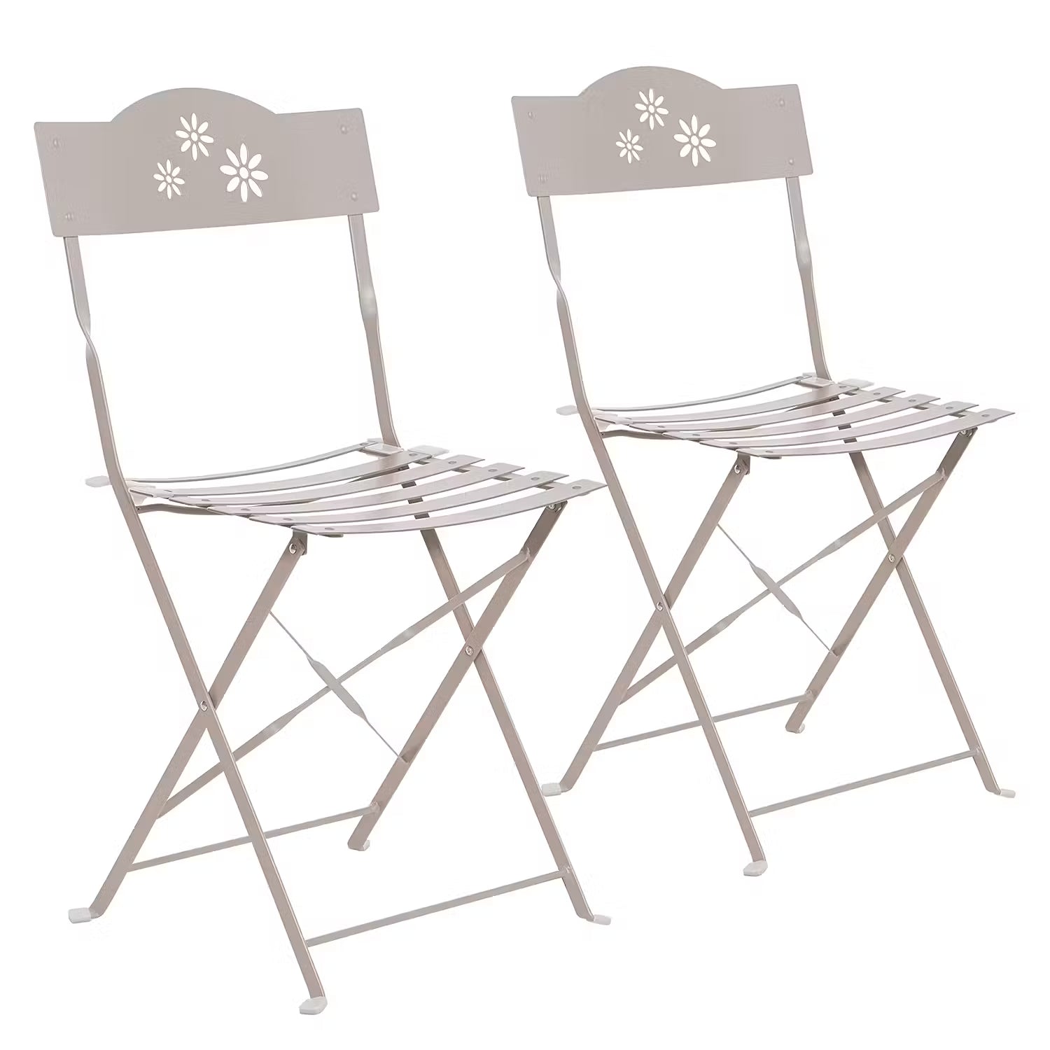 DAISY JANE Gartenstuhl 2er-Set - Eisen - Beige