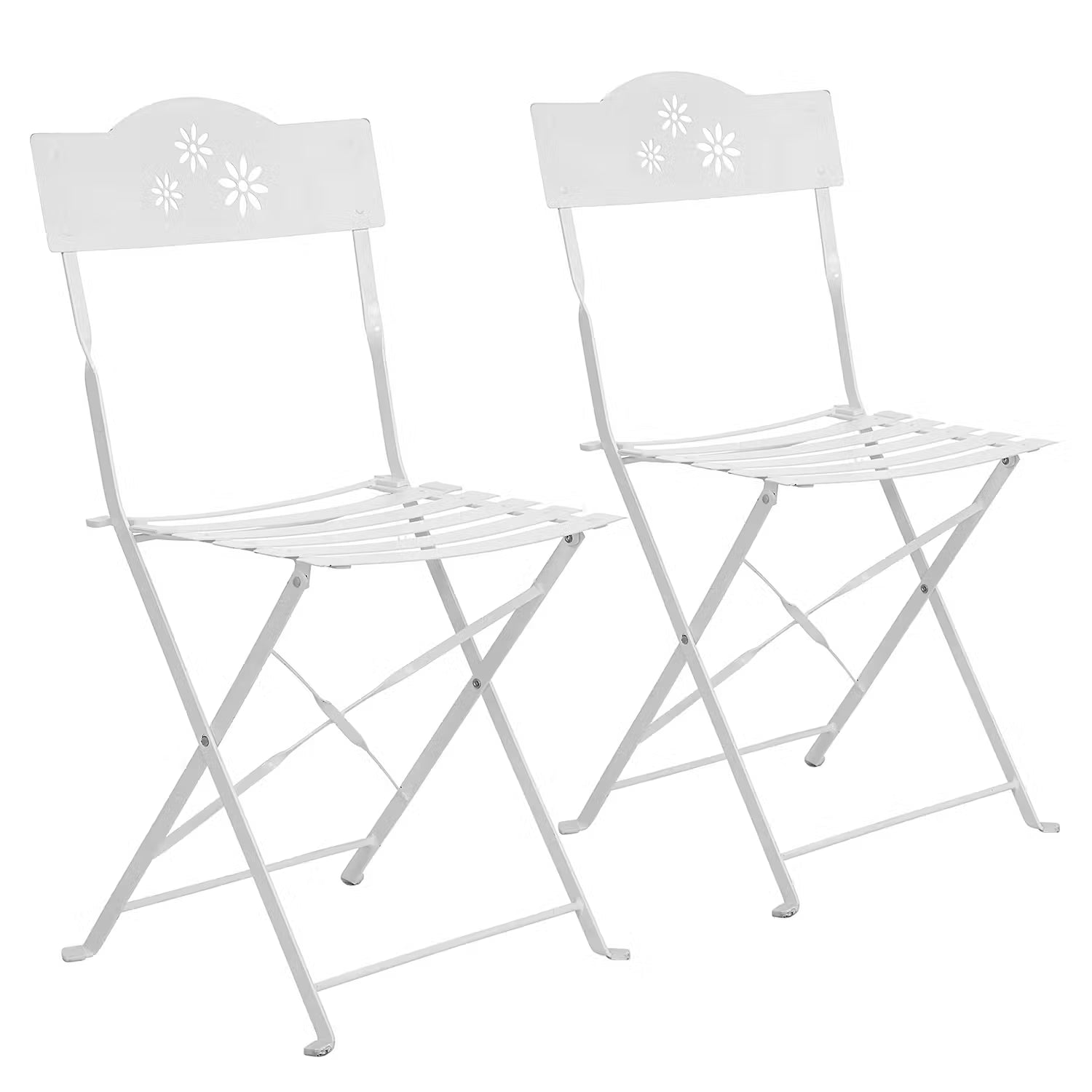 DAISY JANE Gartenstuhl 2er-Set - Eisen - Weiß