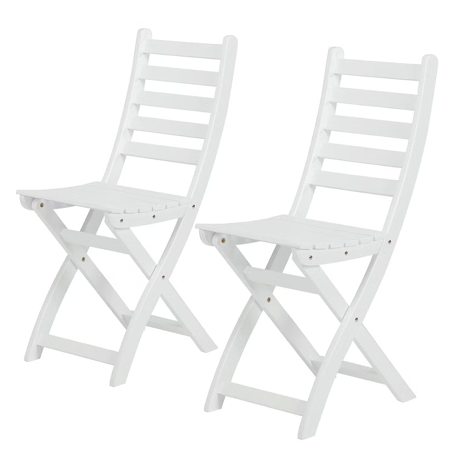 LODGE Gartenstuhl 2er-Set - FSC®-zertifiziertes Akazienholz - Weiß