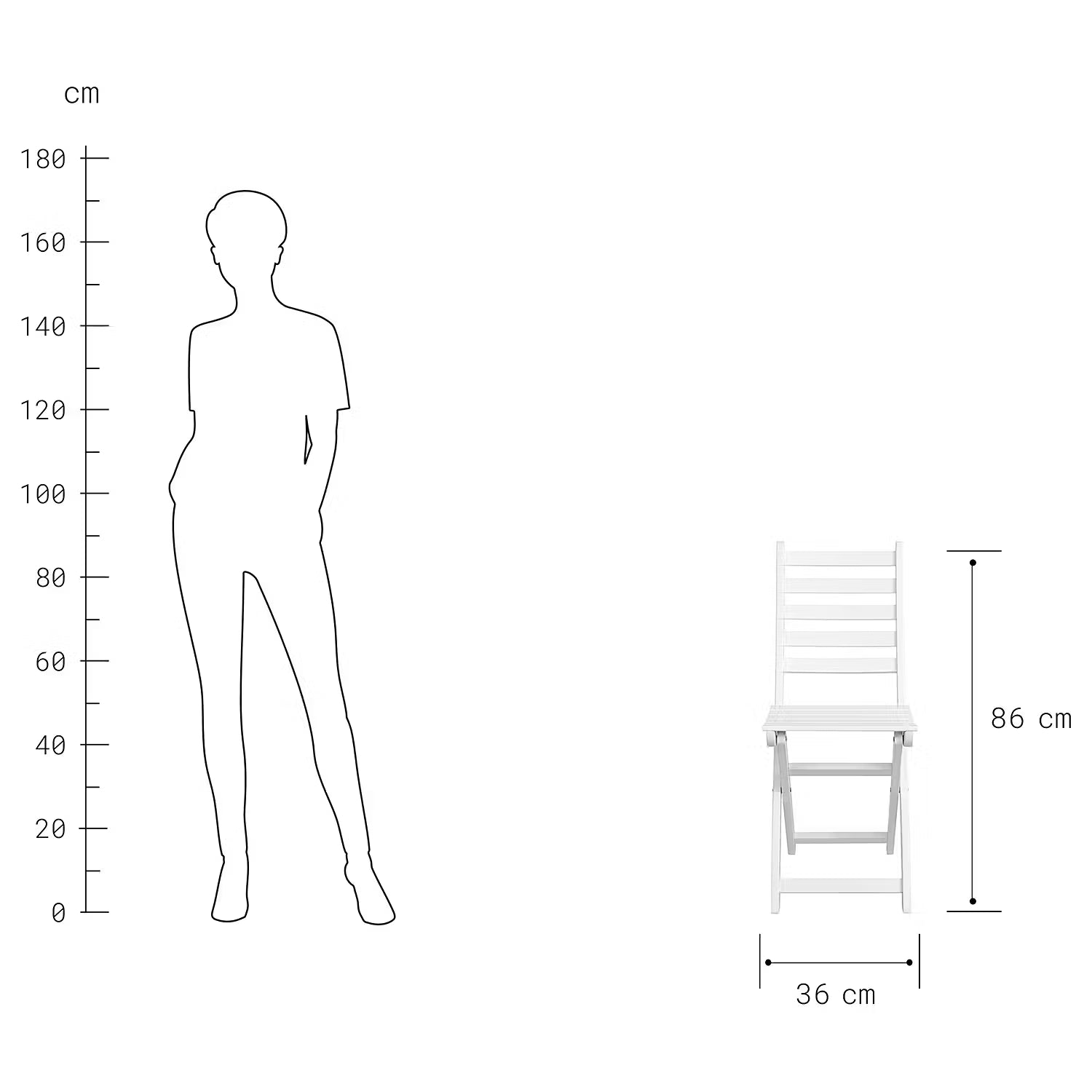 LODGE Gartenstuhl 2er-Set - FSC®-zertifiziertes Akazienholz - Weiß