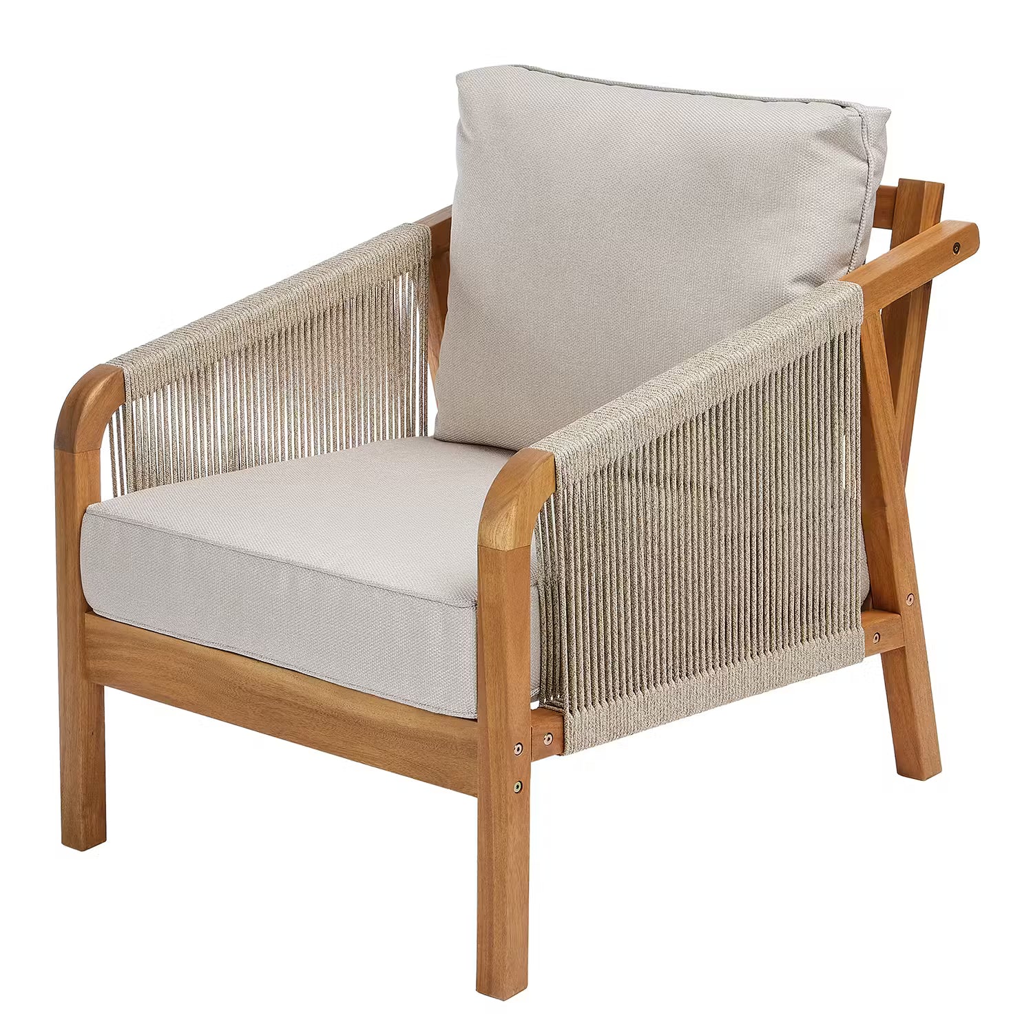 ROPE ISLAND Loungeset 4-tlg. - FSC®-zertifiziertes Akazienholz - Natur