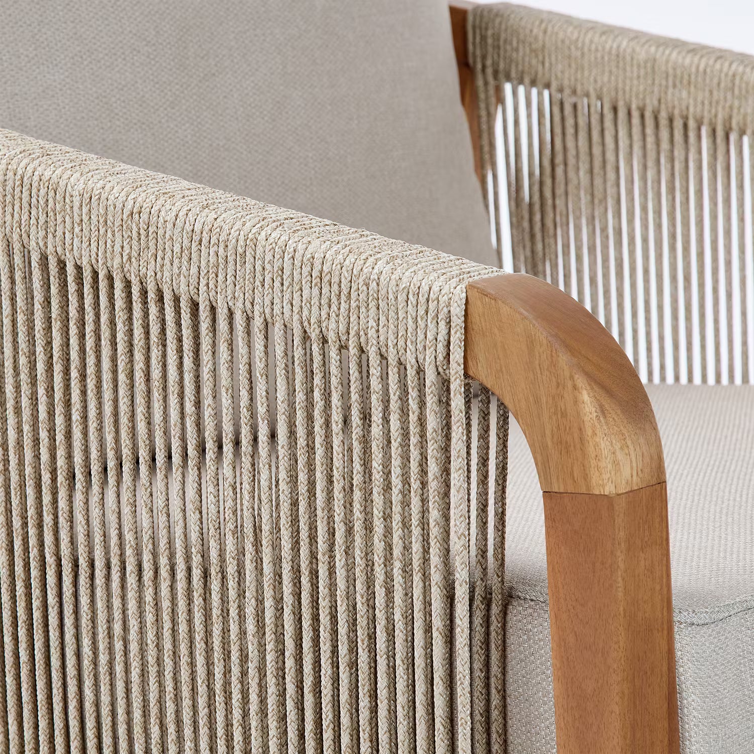 ROPE ISLAND Loungeset 4-tlg. - FSC®-zertifiziertes Akazienholz - Natur