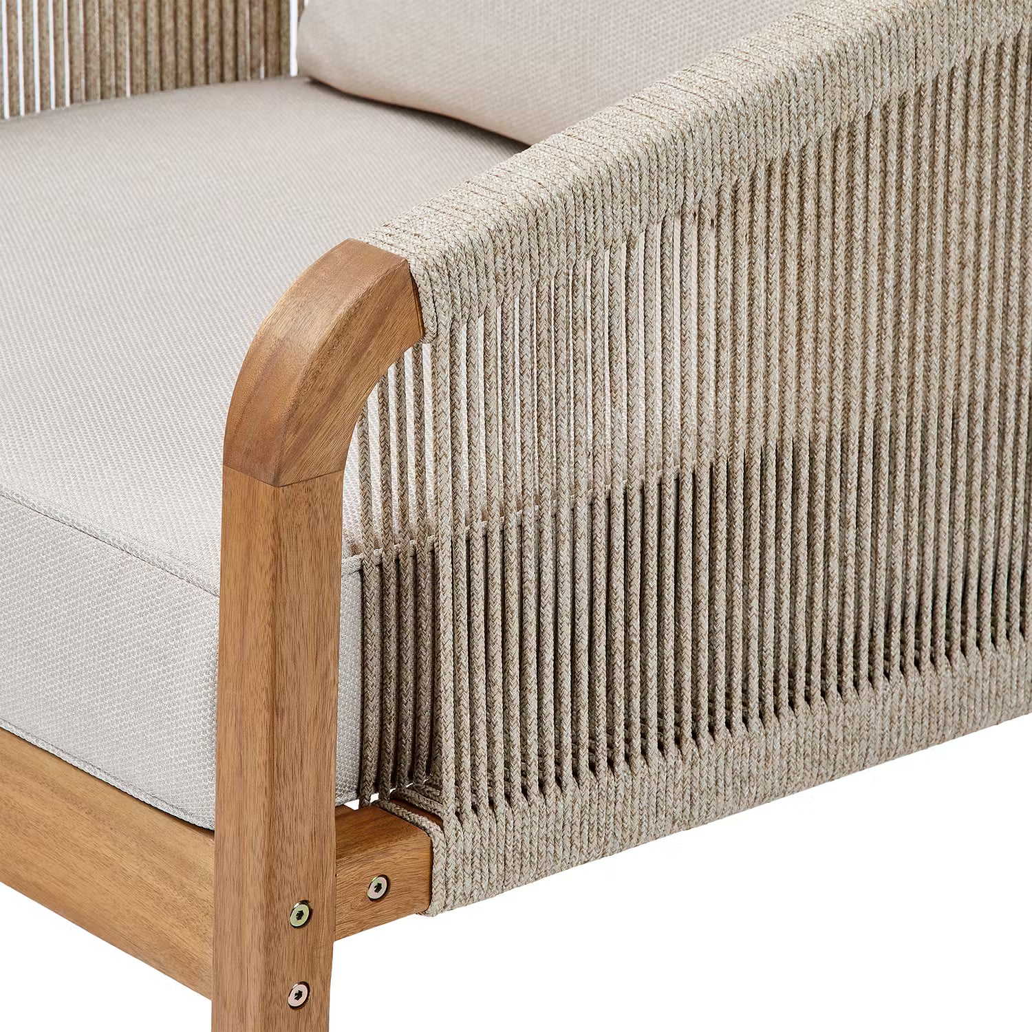 ROPE ISLAND Loungeset 4-tlg. - FSC®-zertifiziertes Akazienholz - Natur