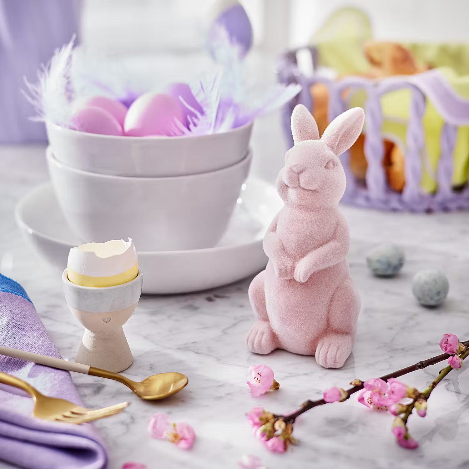 EASTER Deko-Häschen - Polyresin - Pink