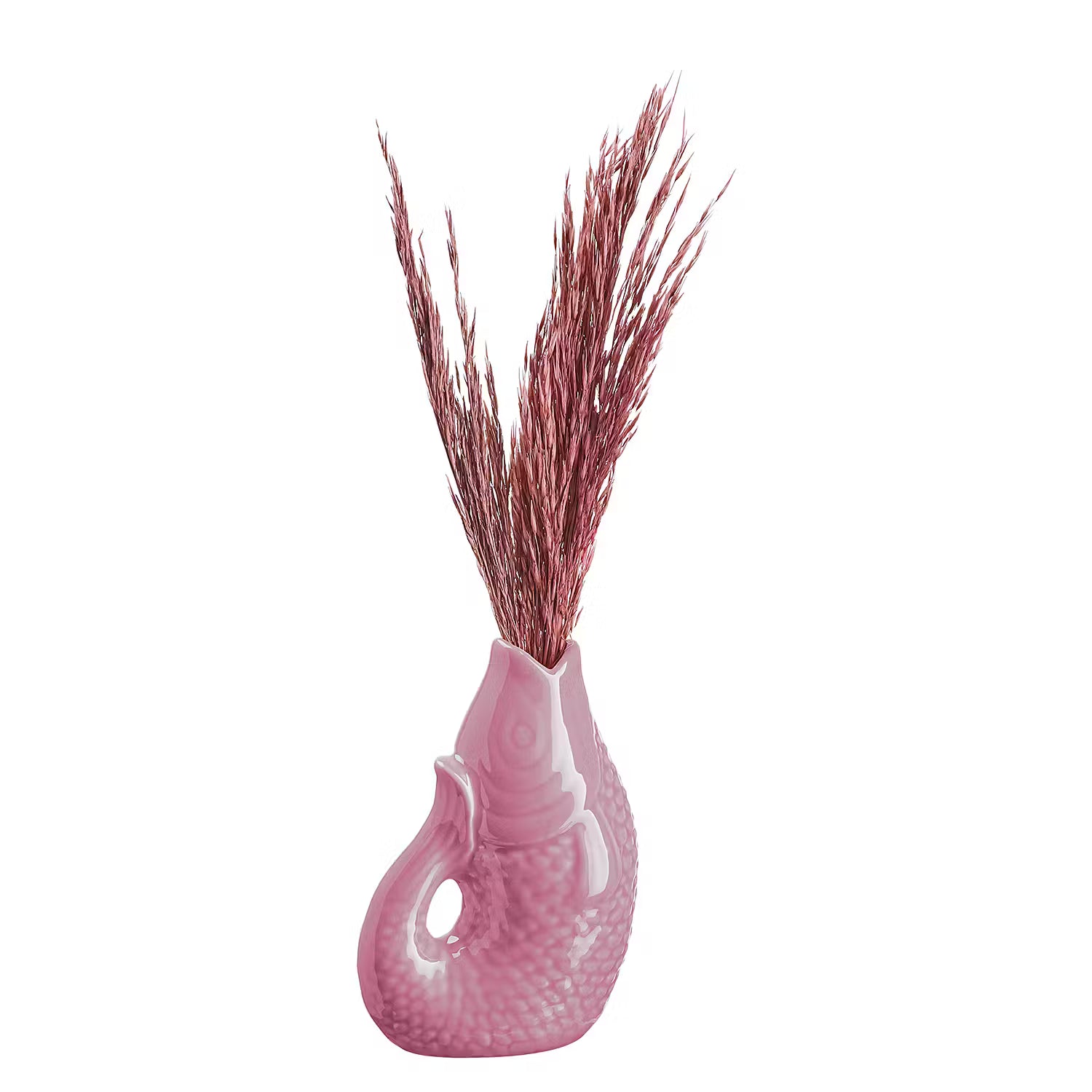 KOI Mini-Vase 4er-Set - Steingut - Pink