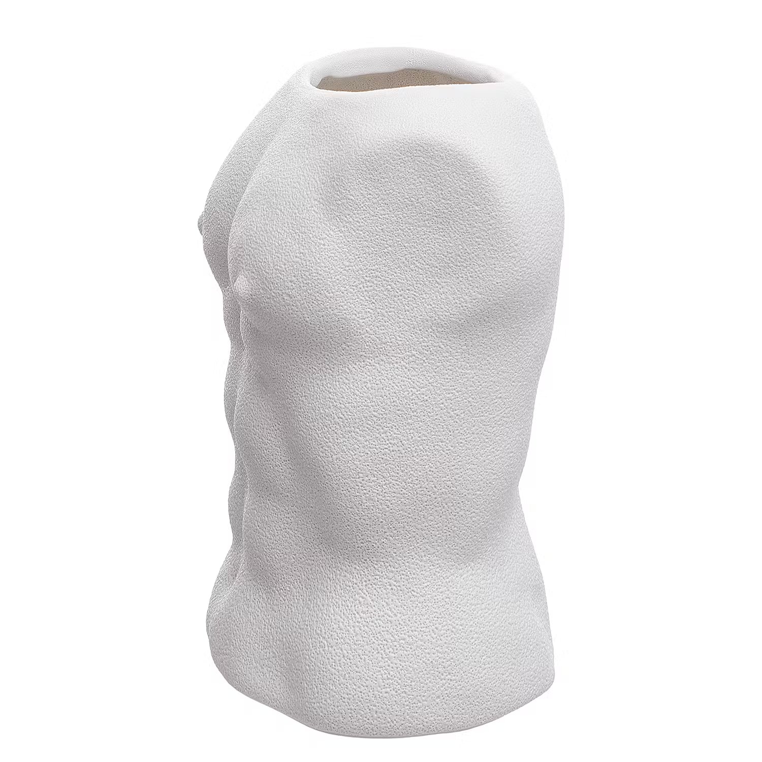ADAM Vase - Steingut - Creme