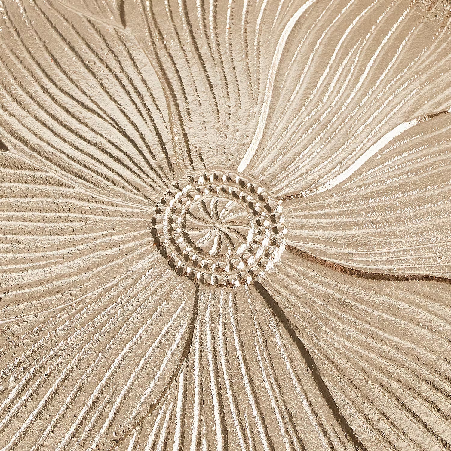 GOLDEN NATURE Deko-Teller Mohn - Aluminium - Gold