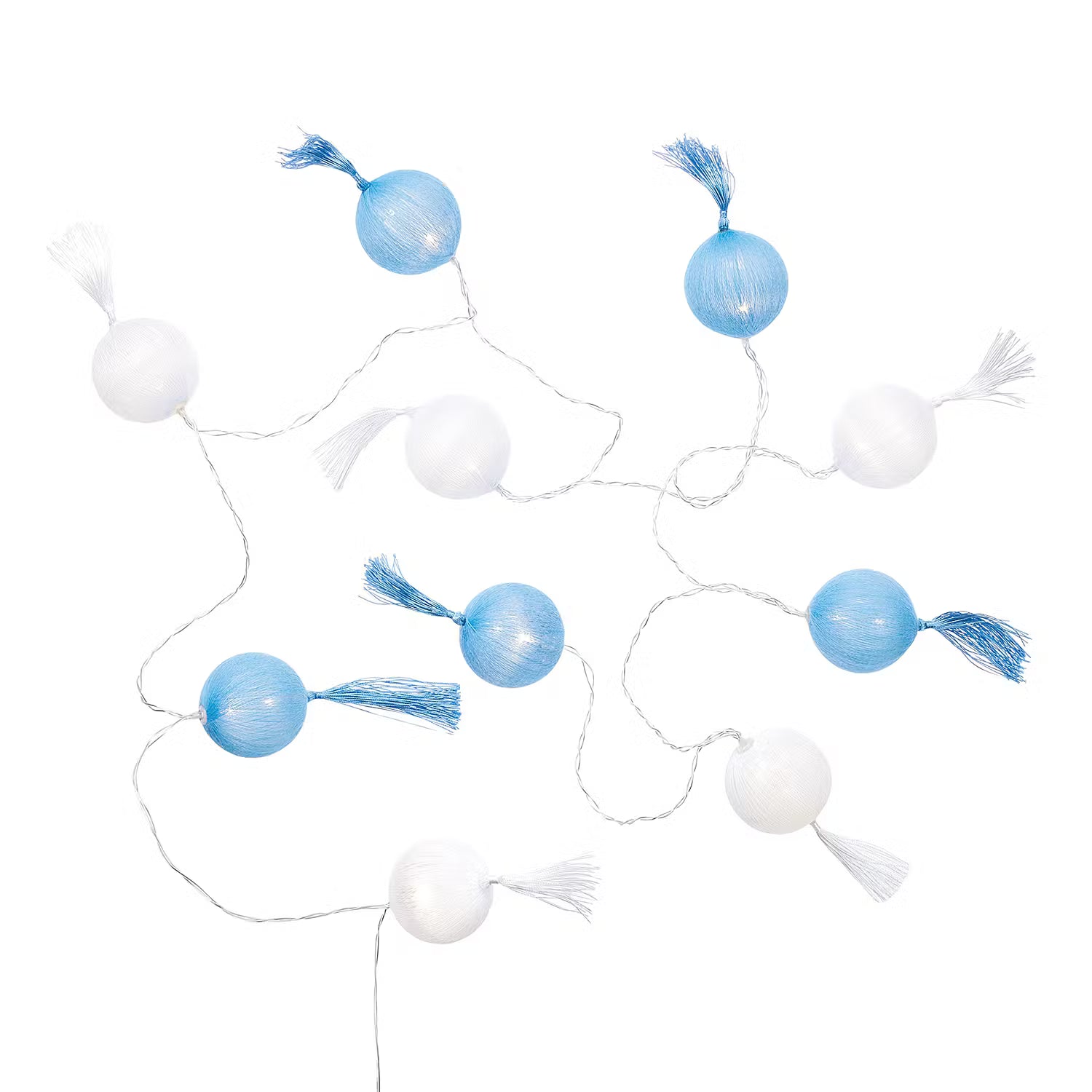 LES BELLES Lichterkette - Polystyrene / PVC / Baumwolle / Kupfer - Hellblau