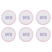 VACANZA Untersetzer Bacio 6er-Set - Porzellan / Kork - Bunt