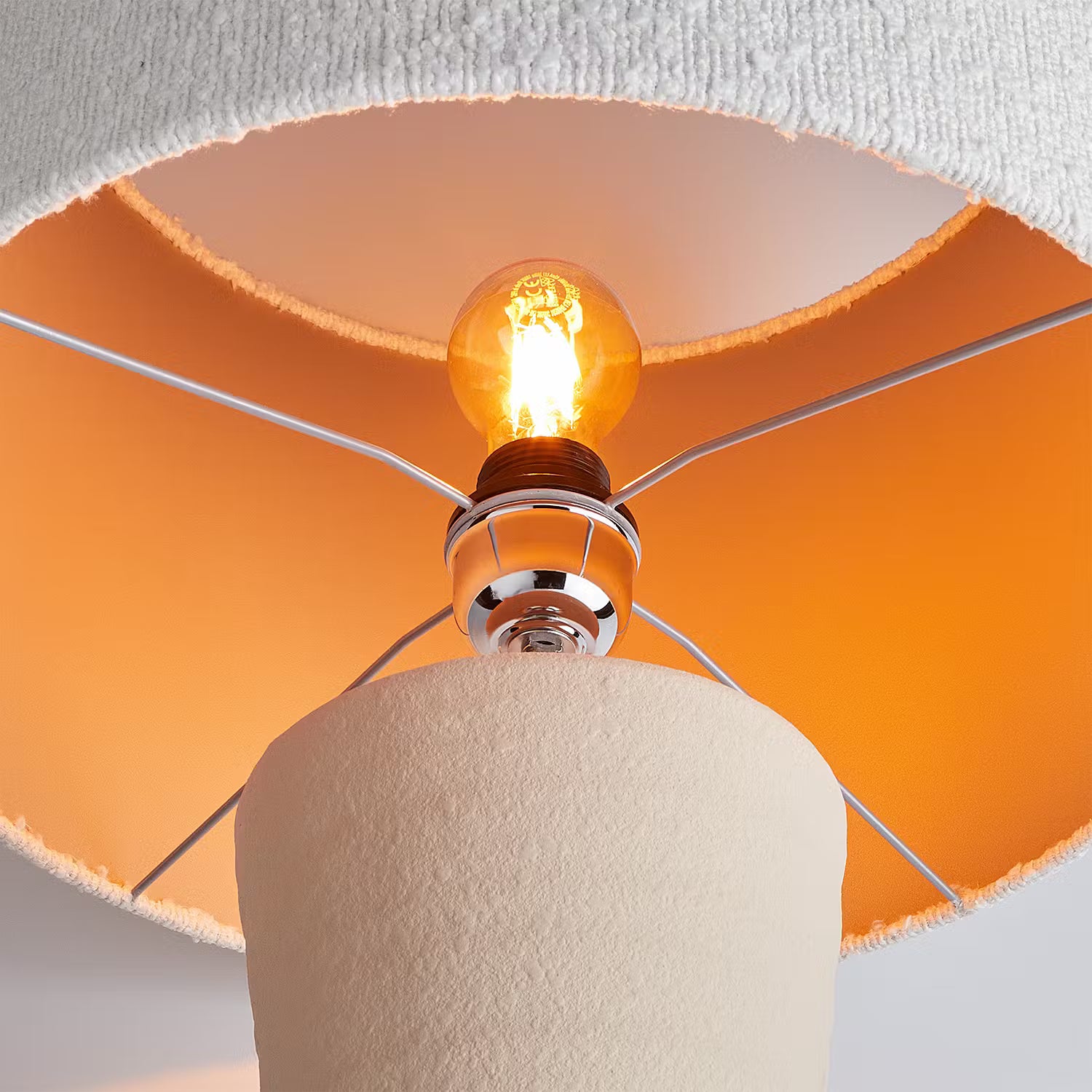 FREJA Tischleuchte - Keramik / Polyester / Polyacryl / Eisen  - 1-flammig
