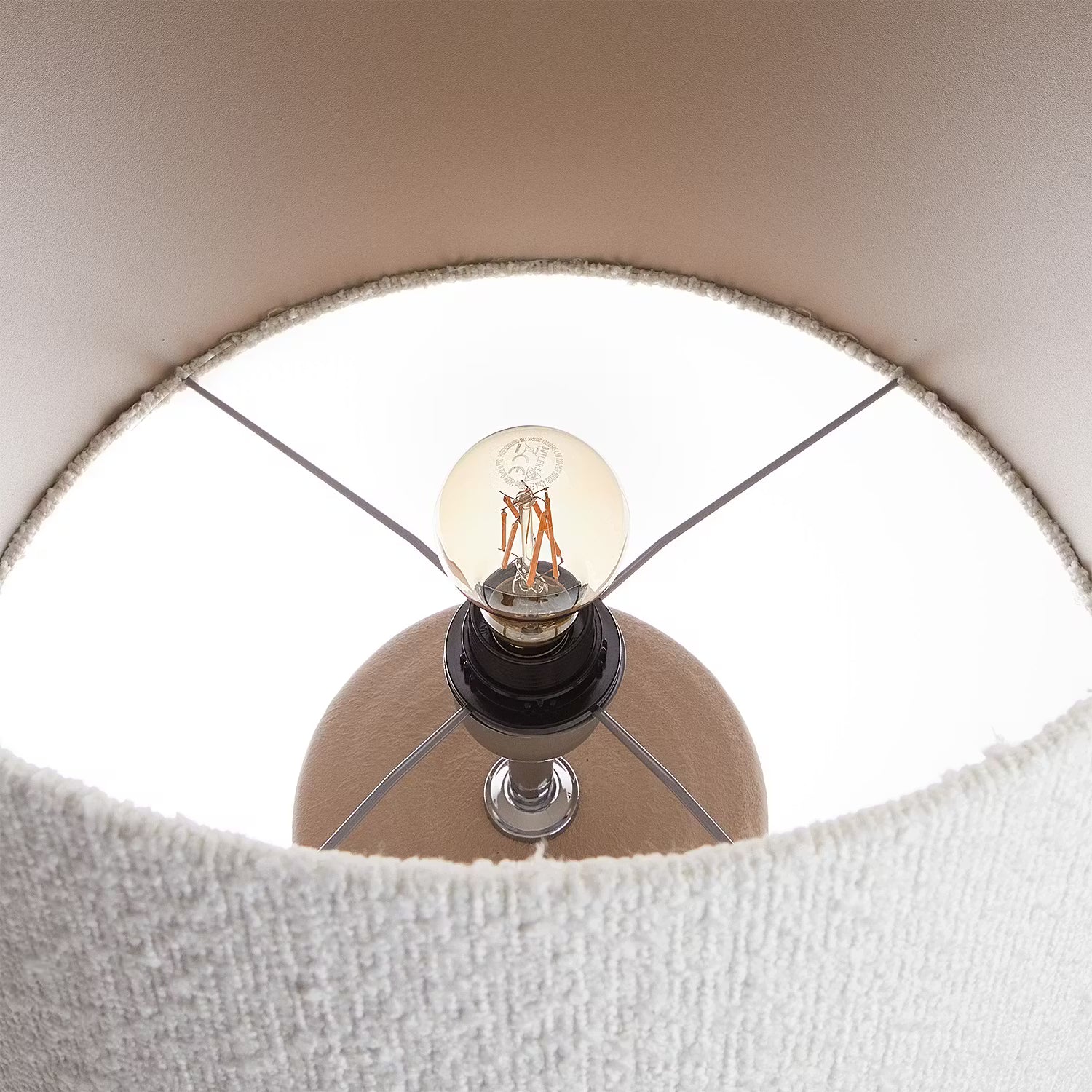 FREJA Tischleuchte - Keramik / Polyester / Polyacryl / Eisen  - 1-flammig
