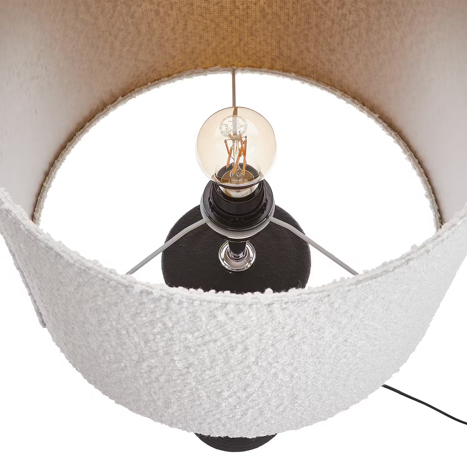 FREJA Tischleuchte - Keramik / Polyester / Polyacryl / Eisen  - 1-flammig