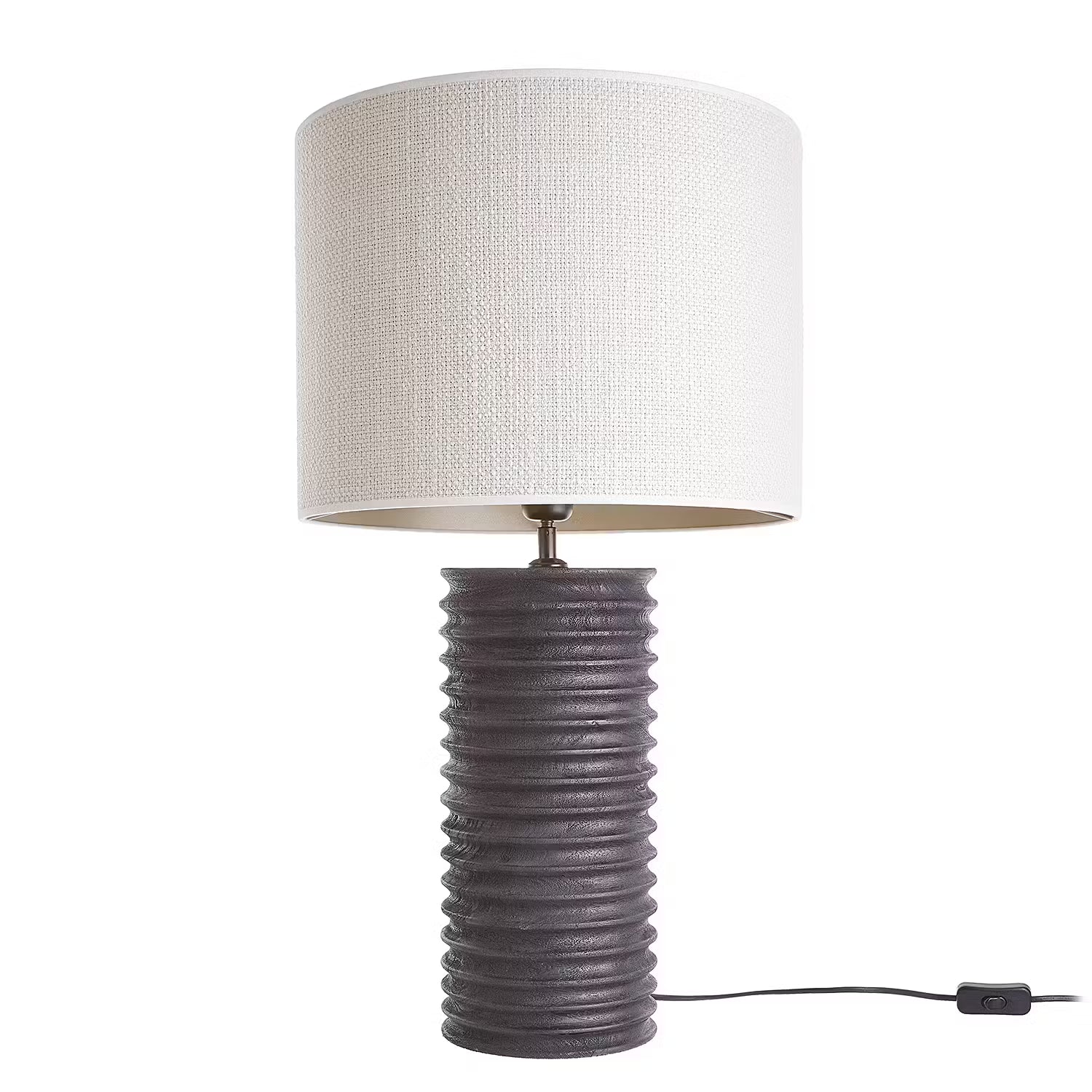 GROOVED Tischleuchte - Mangoholz / Polyethylen / Polyacryl / Eisen - 1-flammig
