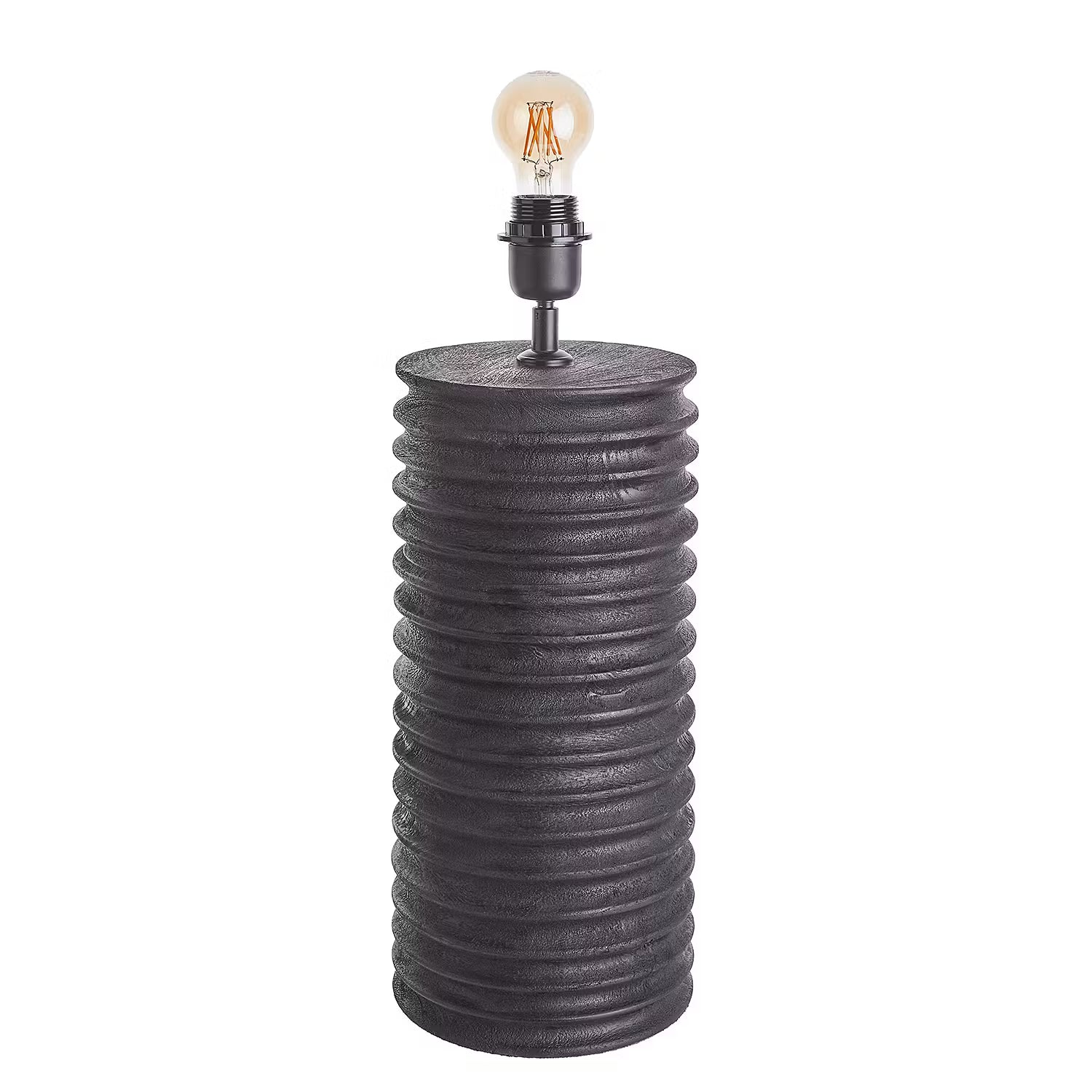 GROOVED Tischleuchte - Mangoholz / Polyethylen / Polyacryl / Eisen - 1-flammig