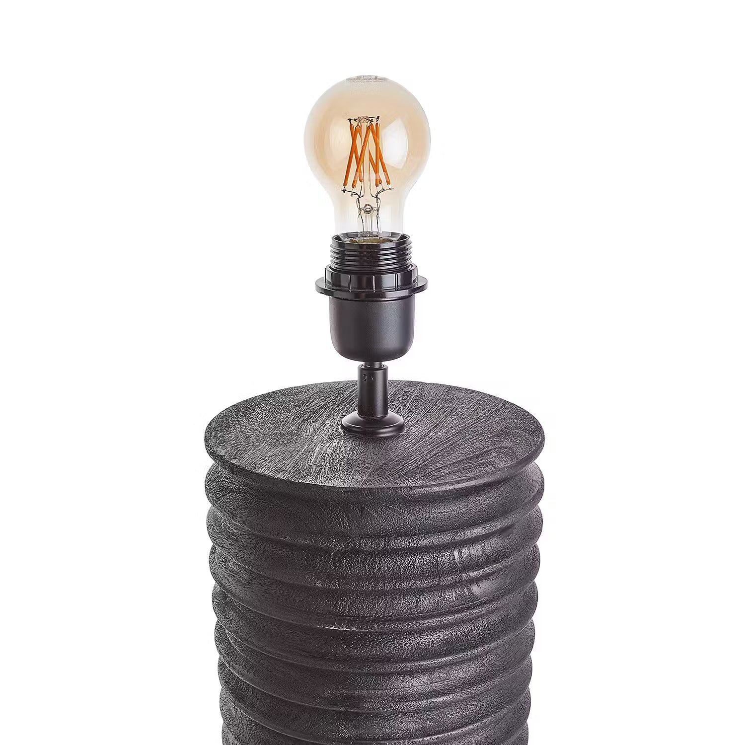 GROOVED Tischleuchte - Mangoholz / Polyethylen / Polyacryl / Eisen - 1-flammig
