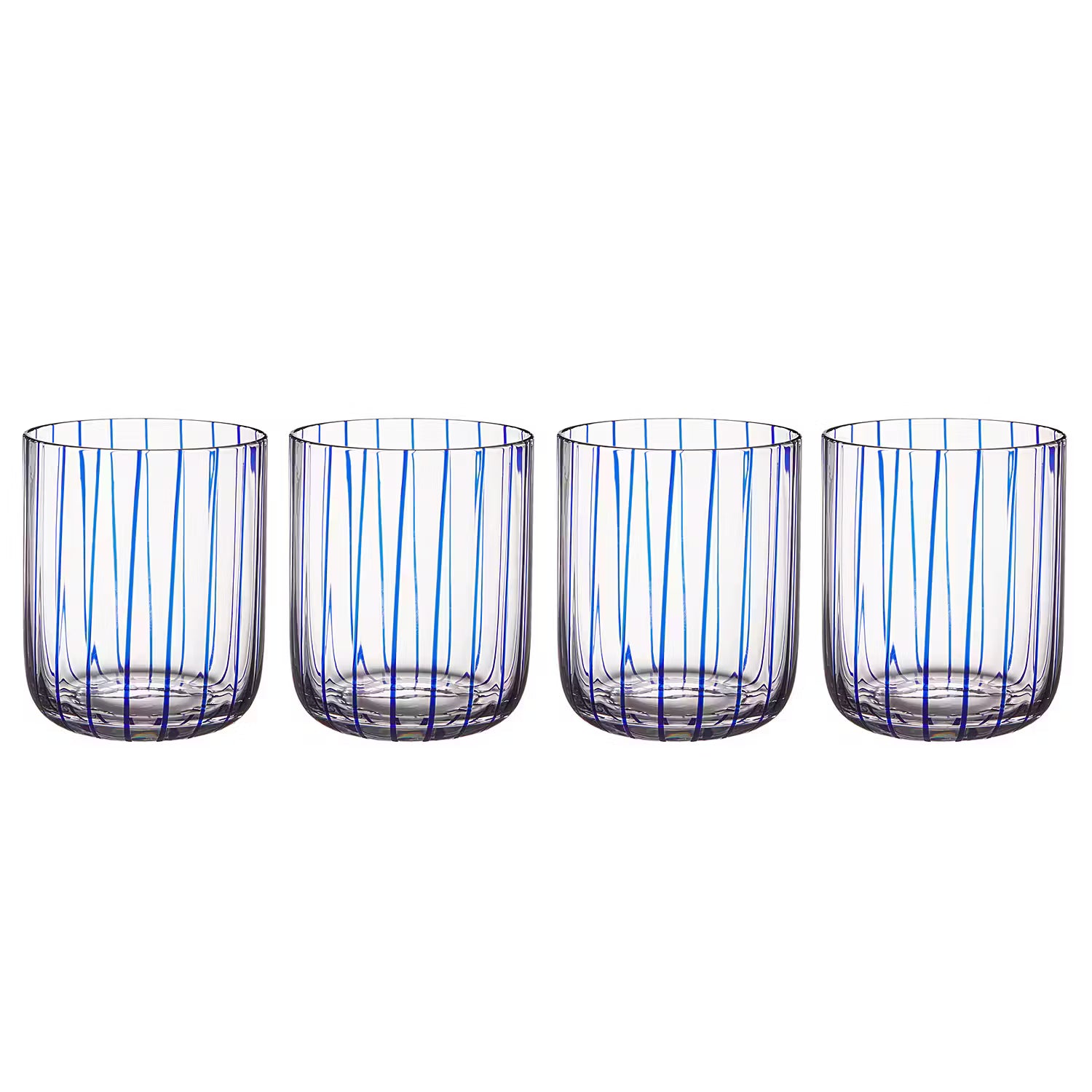 CHEERFUL Trinkglas-Set 4er-Set - Glas - Blau