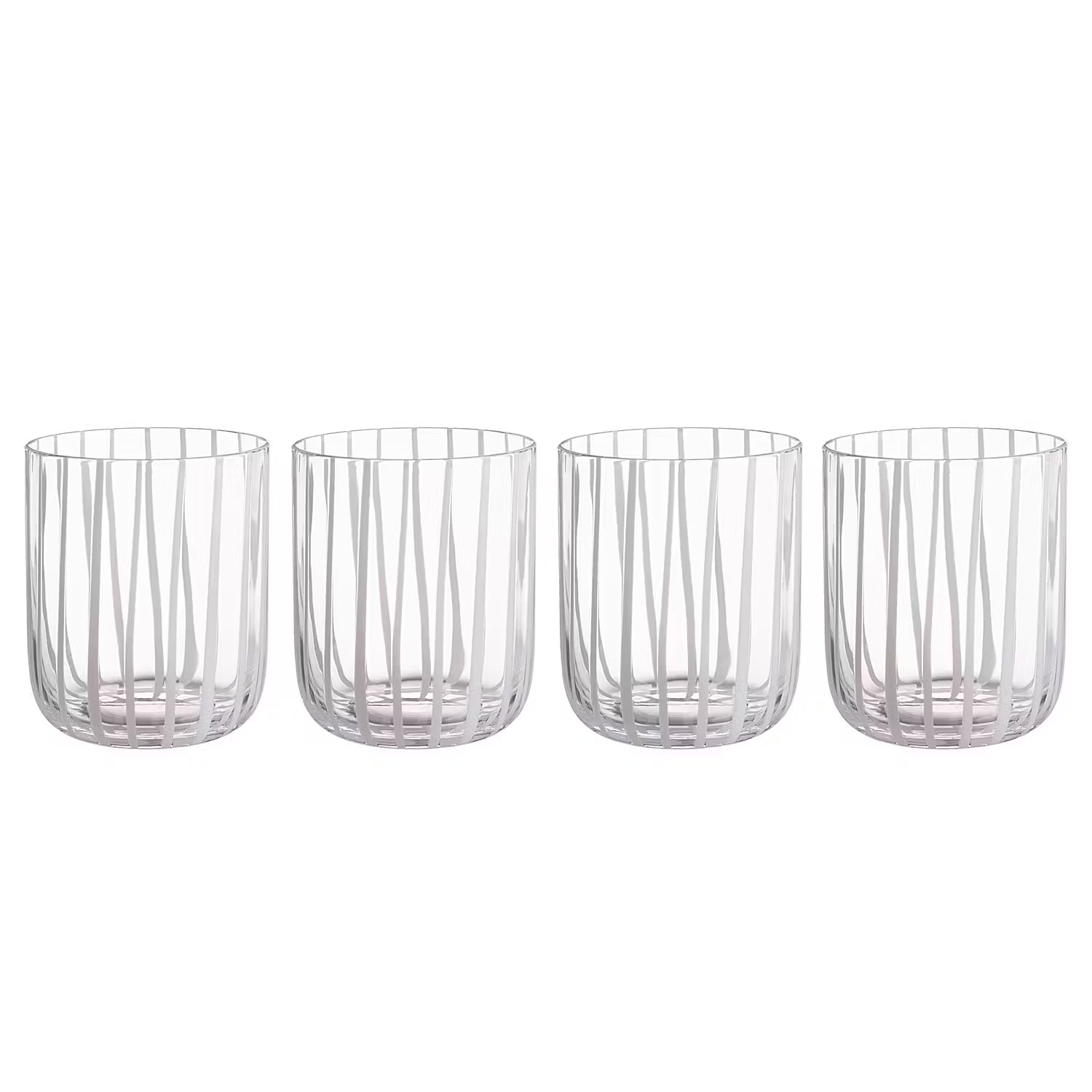 CHEERFUL Trinkglas-Set 4er-Set - Glas - Weiß