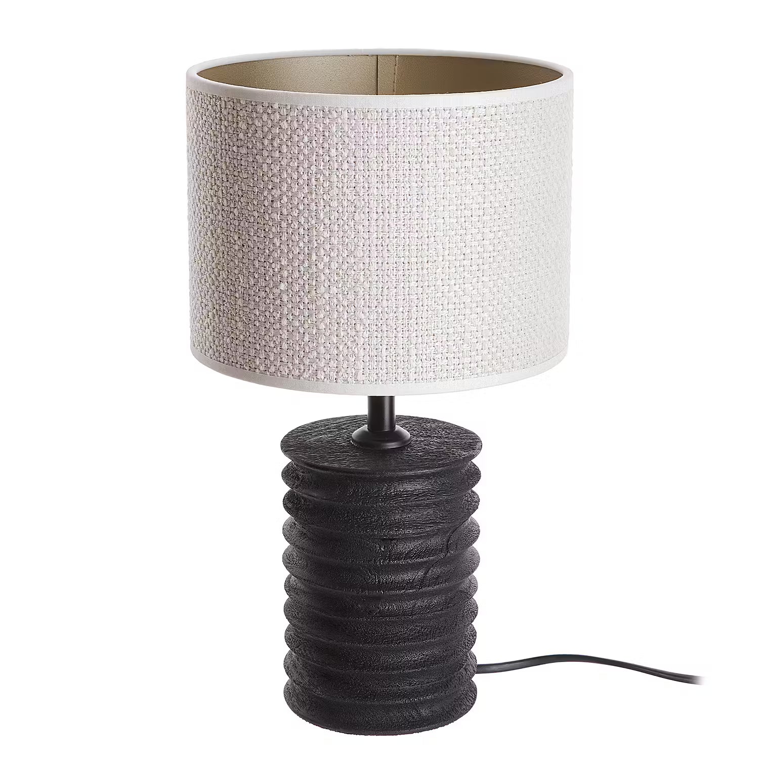 GROOVED Tischleuchte - Mangoholz / Polyethylen / Polyacryl / Eisen - 1-flammig