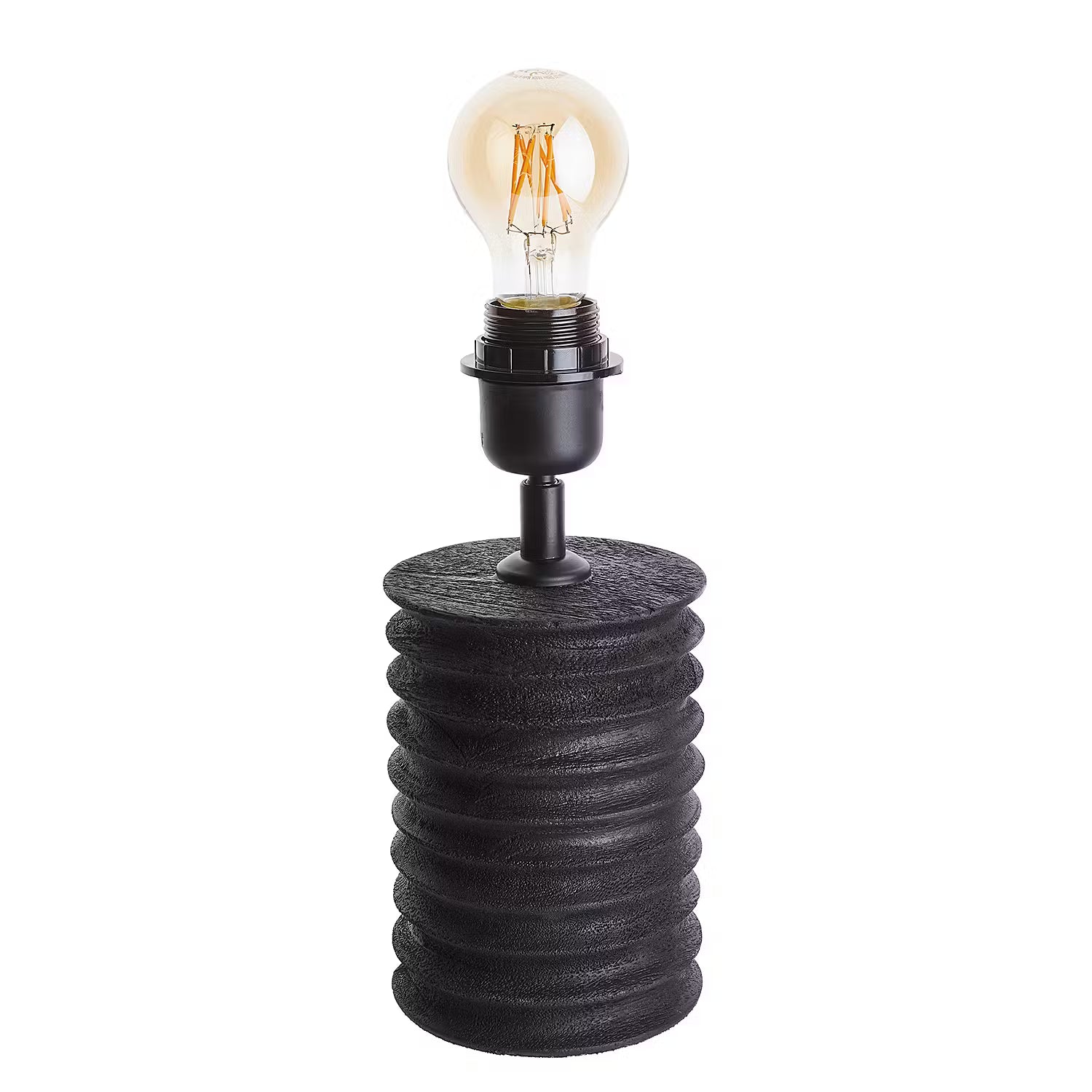 GROOVED Tischleuchte - Mangoholz / Polyethylen / Polyacryl / Eisen - 1-flammig