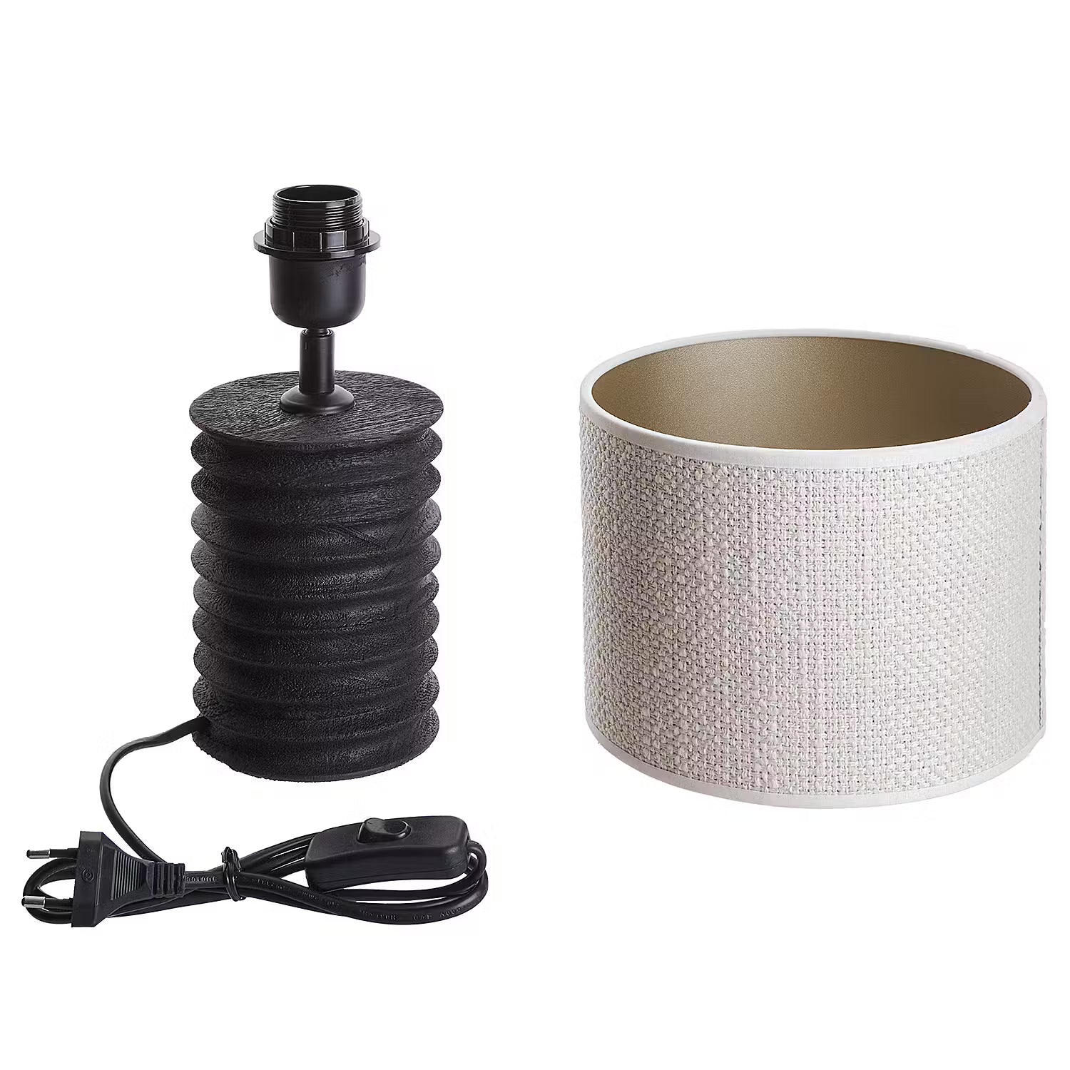GROOVED Tischleuchte - Mangoholz / Polyethylen / Polyacryl / Eisen - 1-flammig