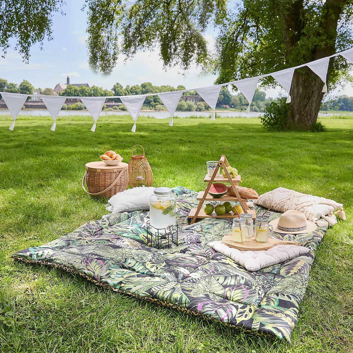 PICNIC DELUXE Picknickdecke Escape - Polyester - Grün