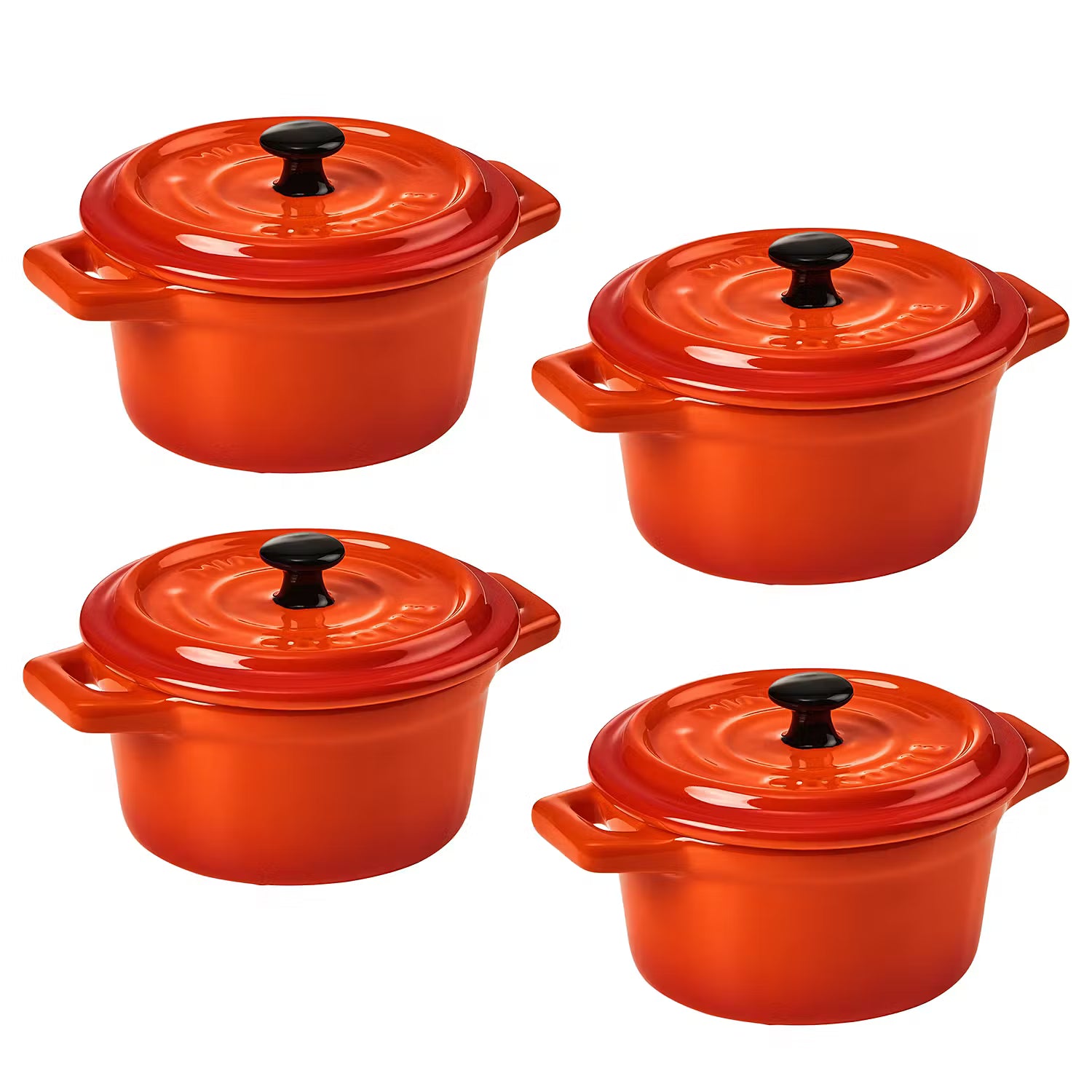 C'EST SI BON Mini-Auflaufform 4er-Set - Steinzeug - Orange