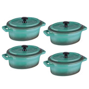 C'EST SI BON Mini-Auflaufform 4er-Set - Steinzeug - Petrol