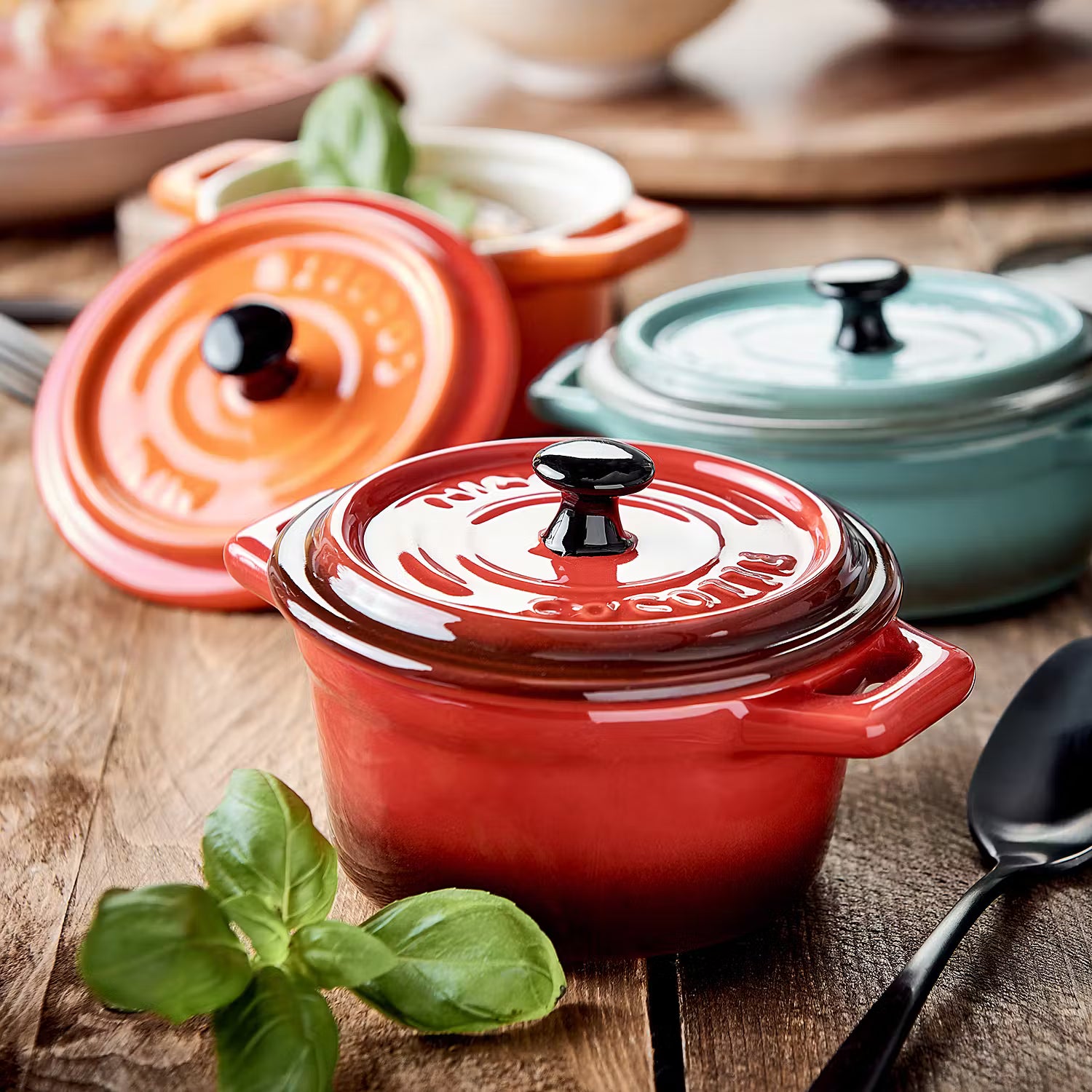 C'EST SI BON Mini-Auflaufform 4er-Set - Steinzeug - Petrol