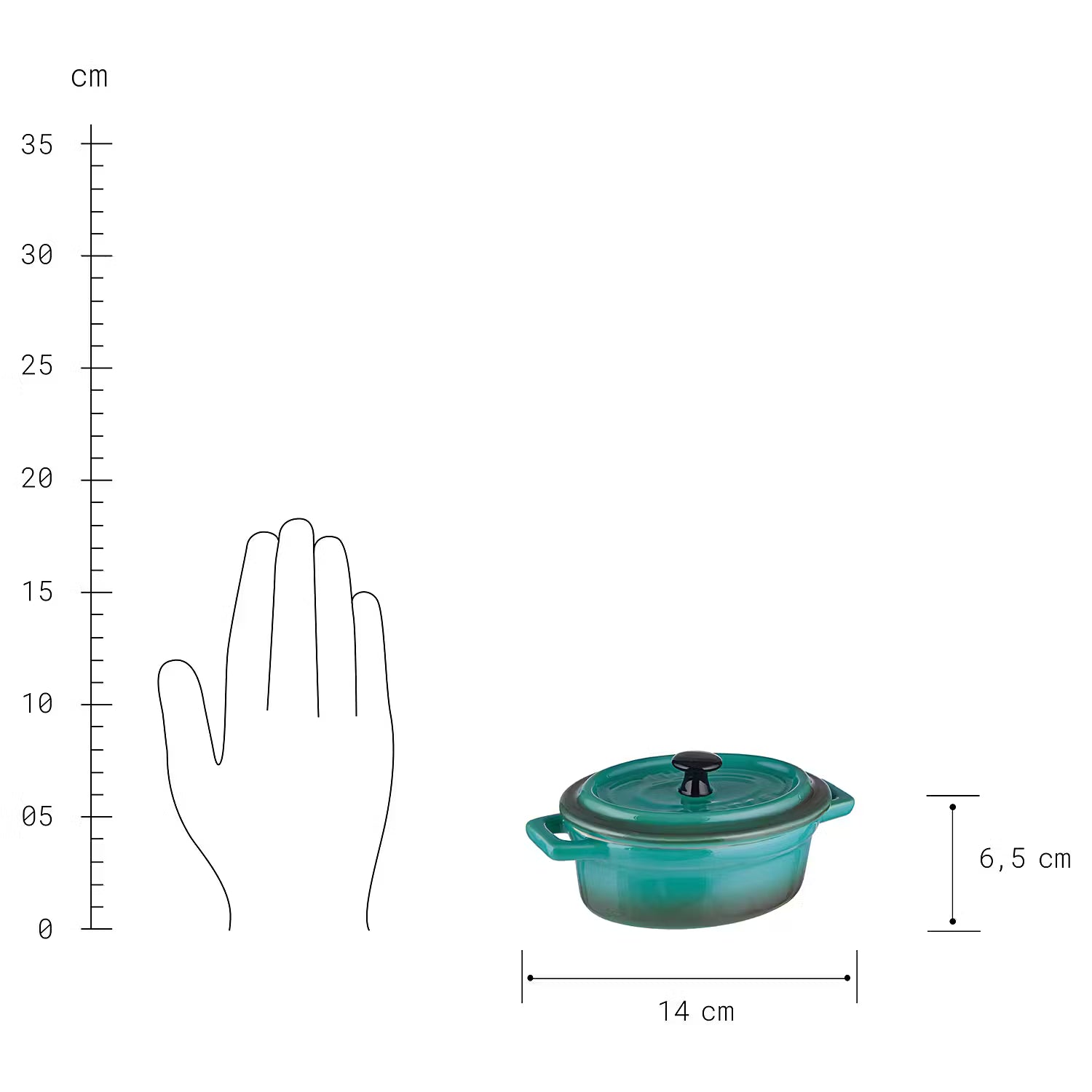 C'EST SI BON Mini-Auflaufform 4er-Set - Steinzeug - Petrol