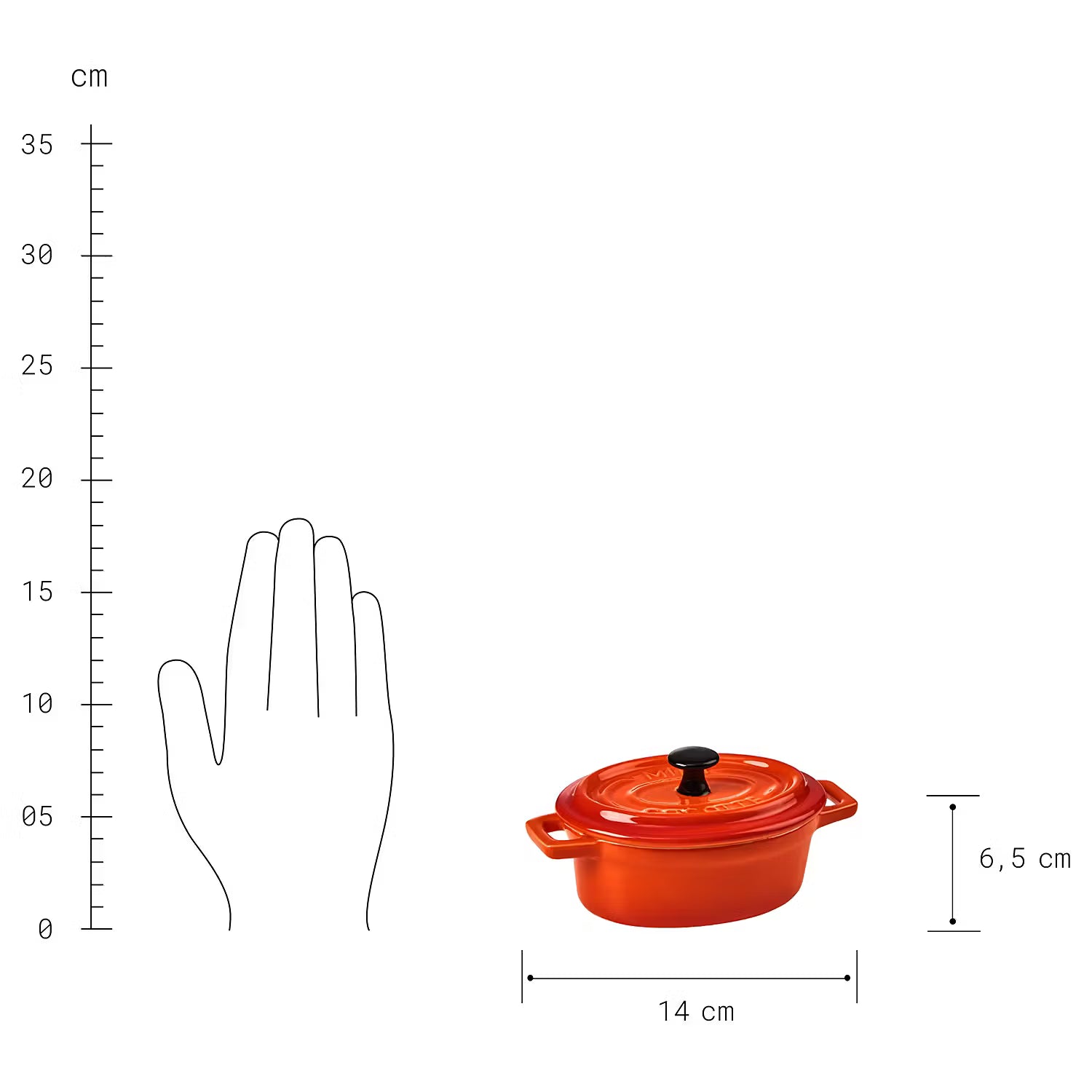 C'EST SI BON Mini-Auflaufform 4er-Set - Steinzeug - Orange