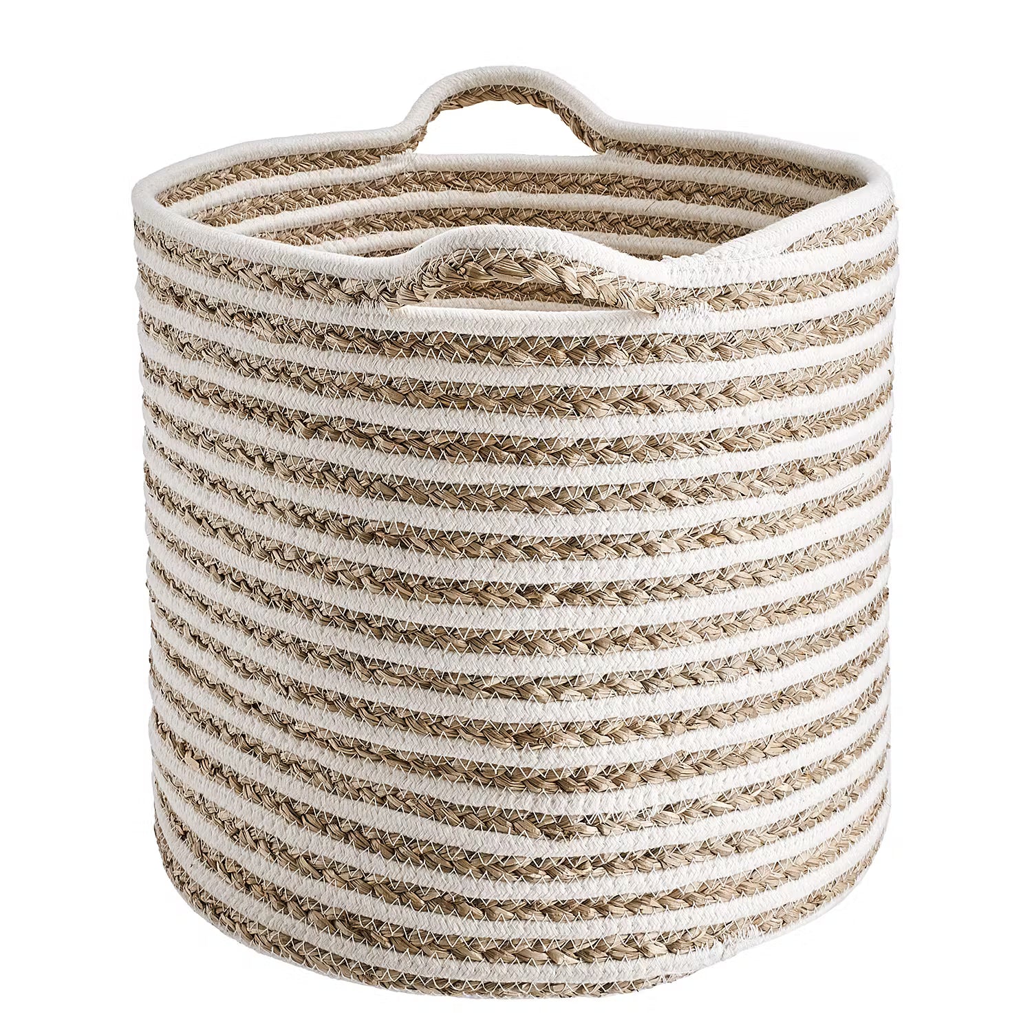 COTTON BRAID Korb-Set 3-tlg. - Baumwolle / Seegras - Natur