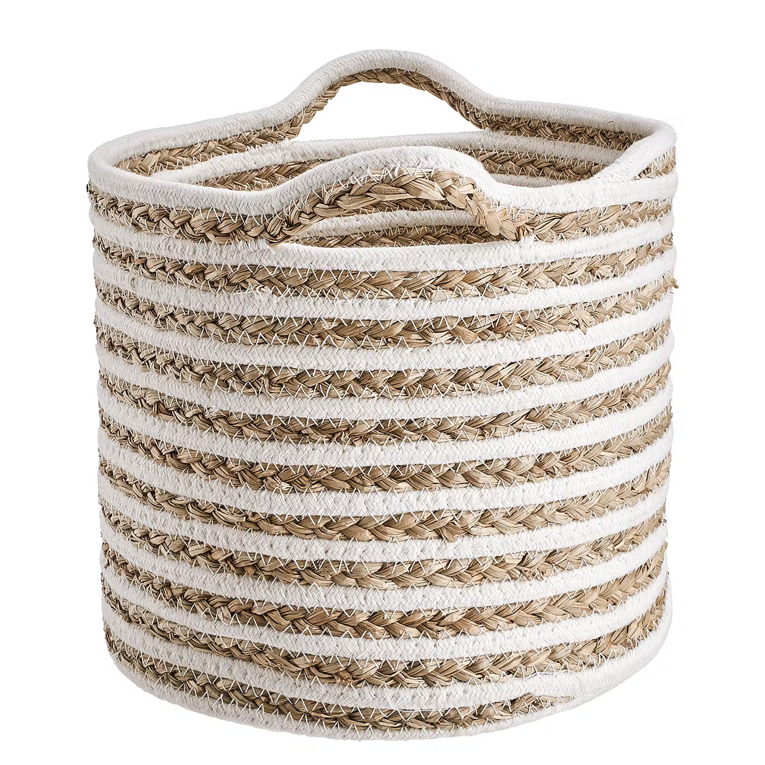 COTTON BRAID Korb-Set 3-tlg. - Baumwolle / Seegras - Natur