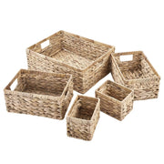 BASIC BRAID Korb-Set 5-tlg. - Metall, Wasserhyazinthe - Natur