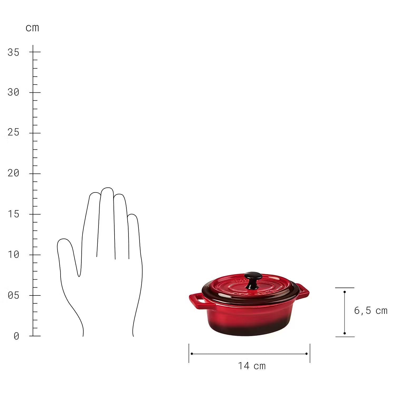 C'EST SI BON Mini-Auflaufform 4er-Set - Steinzeug - Rot