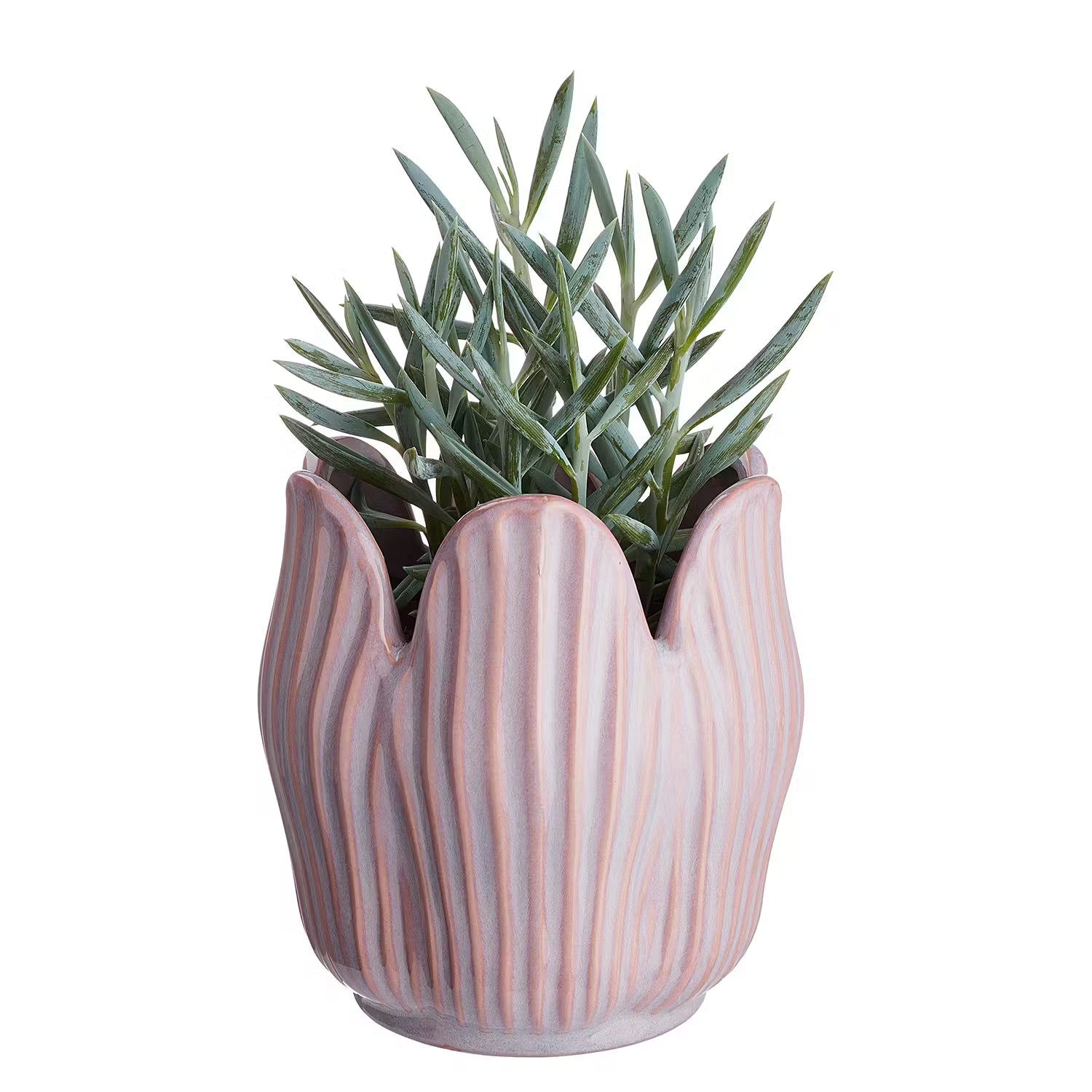 TULIP Blumenübertopf - Steingut - Pastelllila