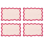 CHICHI Platzset 4er-Set - Leinen / Baumwolle - Rosa