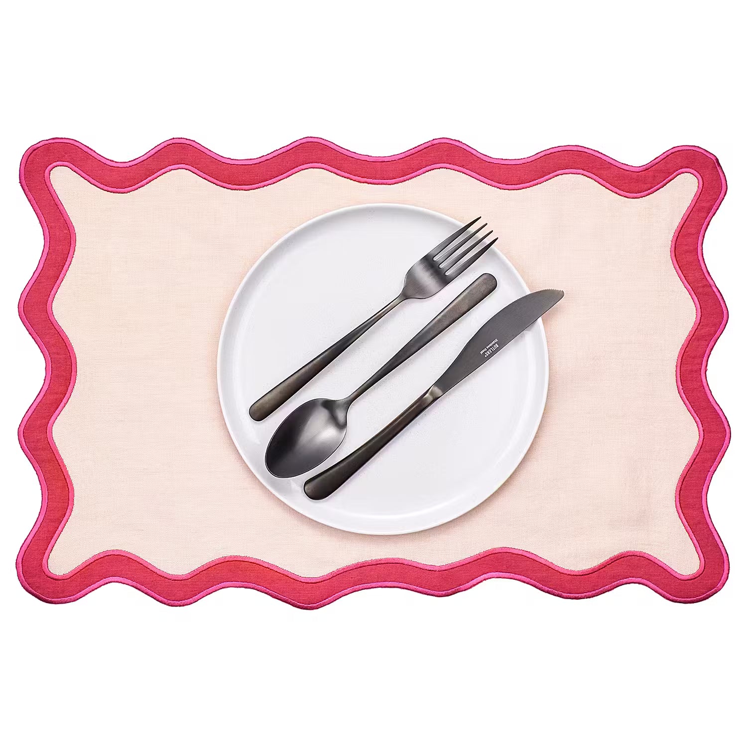 CHICHI Platzset 4er-Set - Leinen / Baumwolle - Rosa