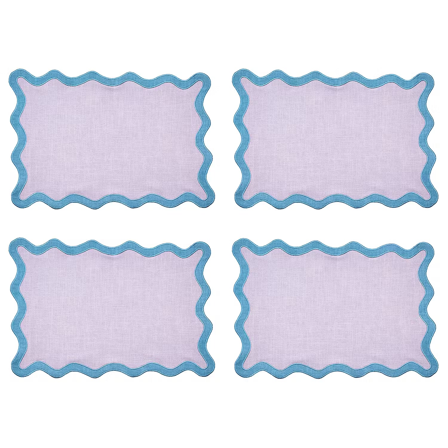 CHICHI Platzset 4er-Set - Leinen / Baumwolle - Flieder