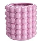 BUBBLE Blumenübertopf - Steingut - Pink - Pink