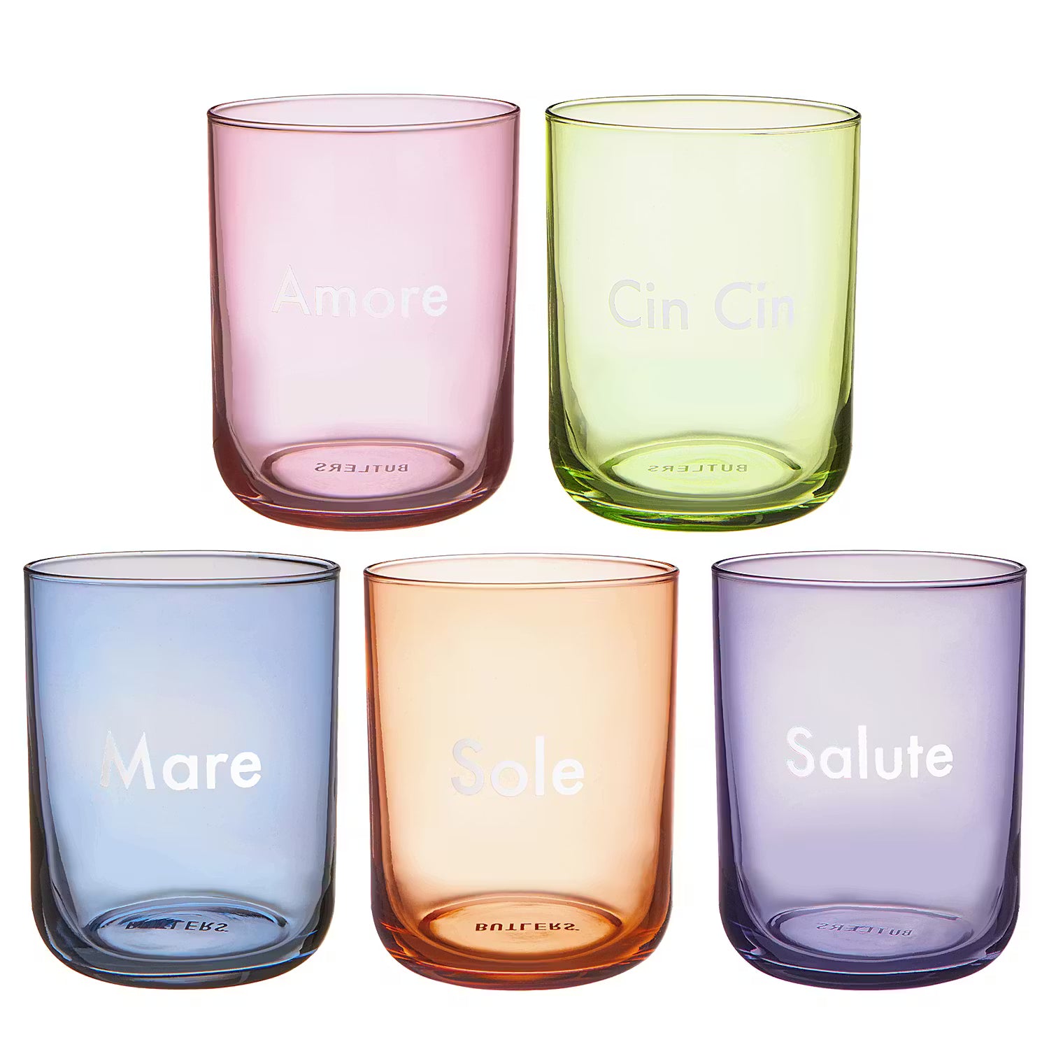 COLORATA Gläser-Set 5-tlg. - Glas - Bunt