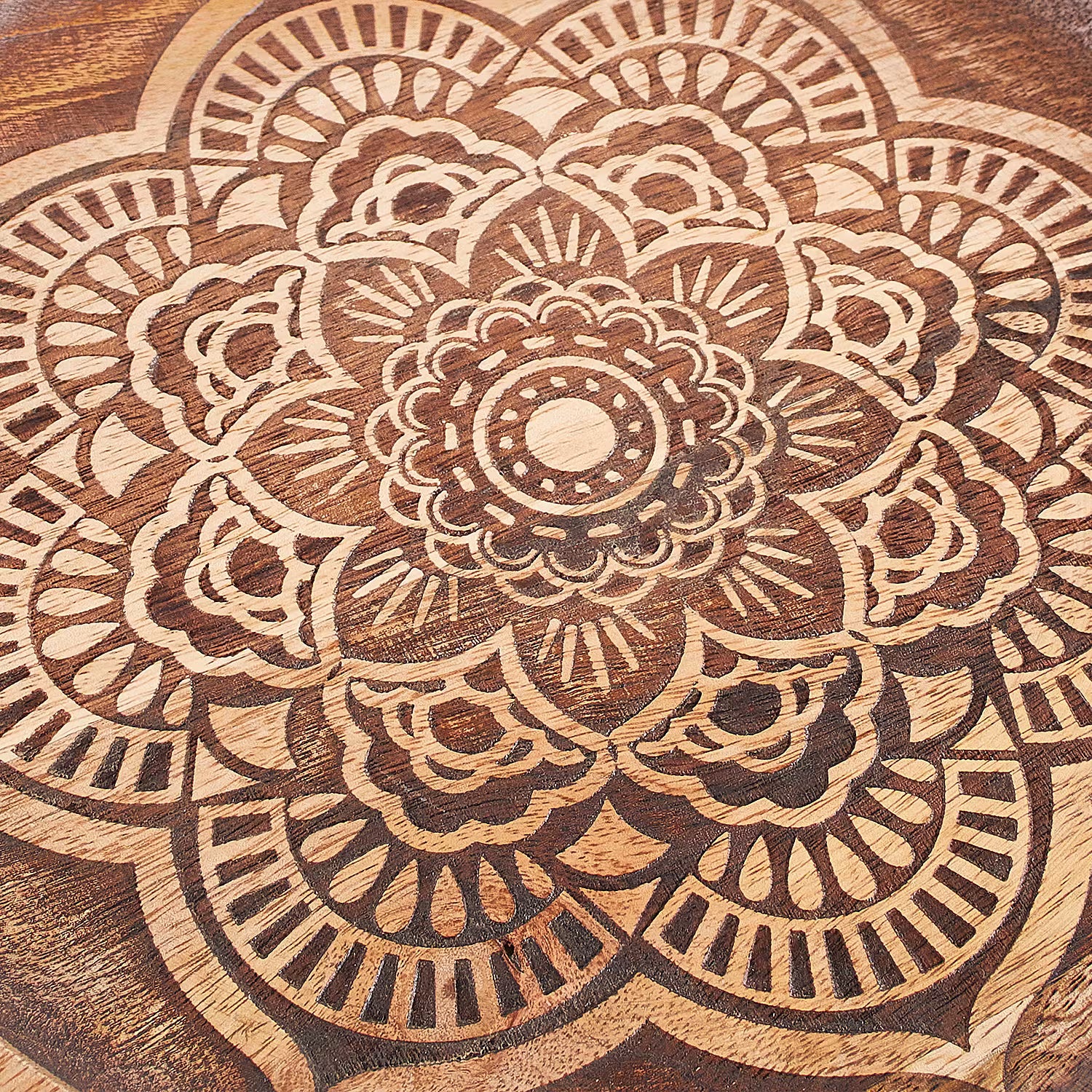 MEHENDI Deko-Teller - Mangoholz - Durchmesser: 25 cm