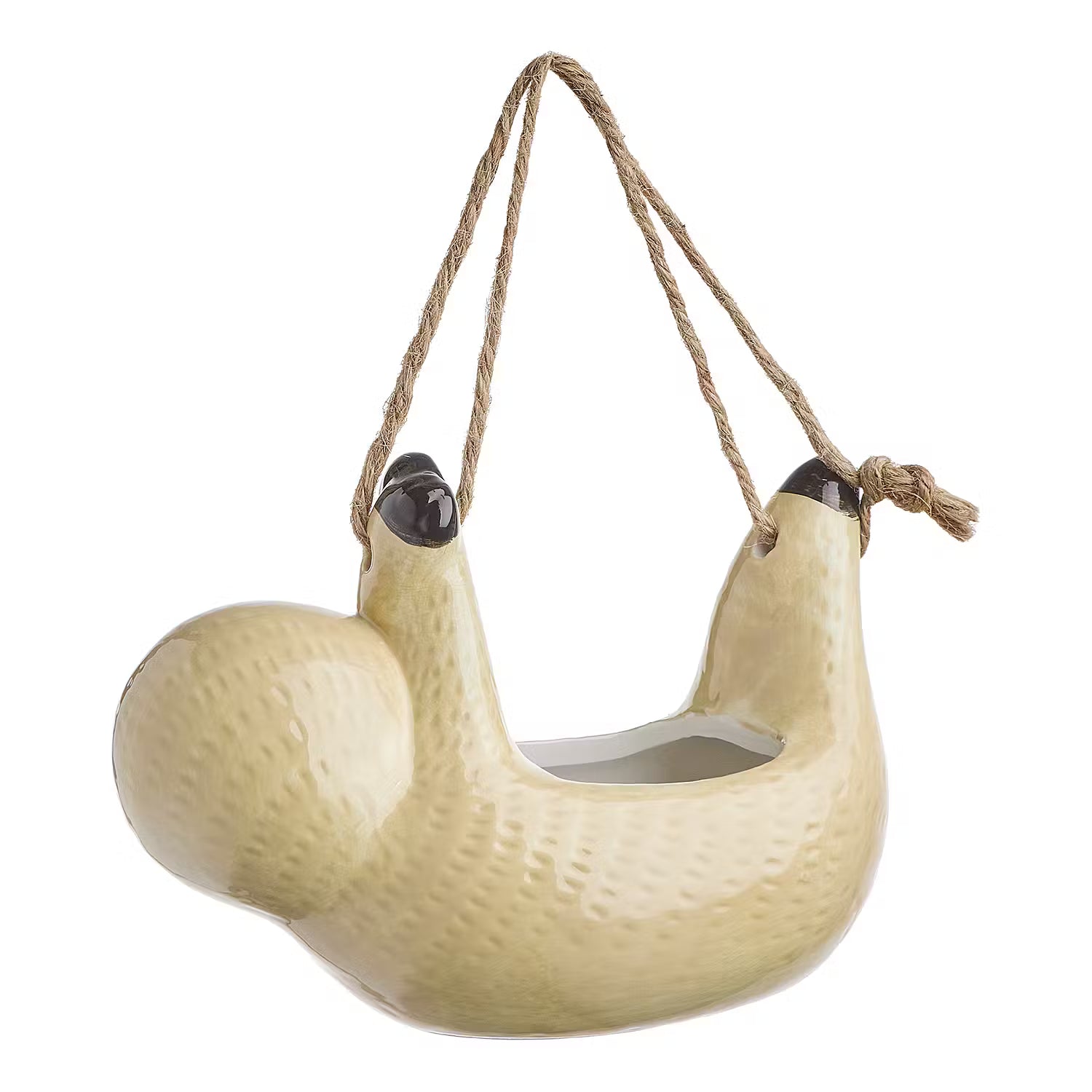 HANG LOOSE Hänge-Blumentopf Faultier - Steinzeug - Hellbraun