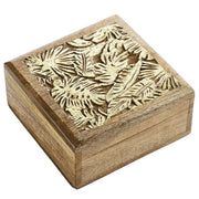 GOLDEN JUNGLE Truhe - Mangoholz - 14 x 14 cm