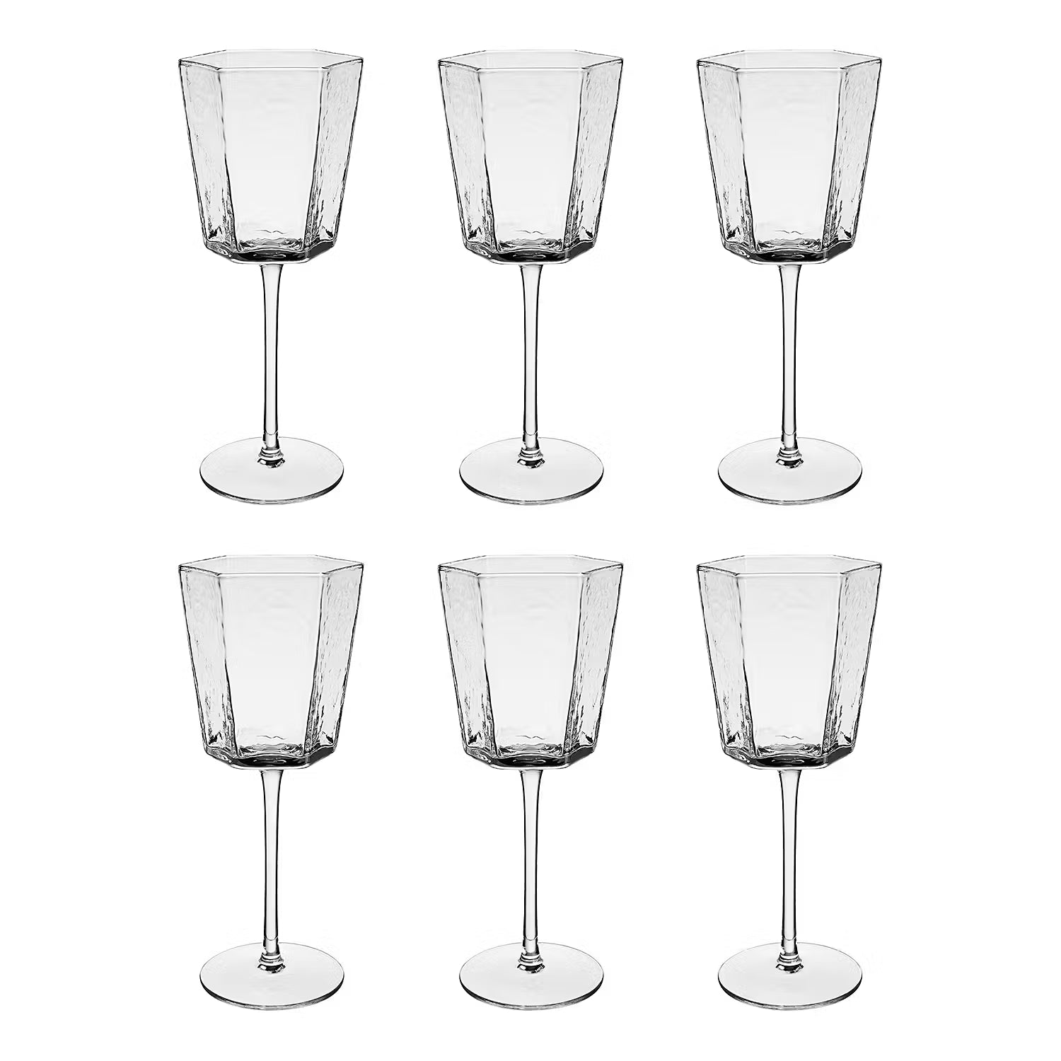 CUBES Weinglas 6er-Set - Glas - Transparent